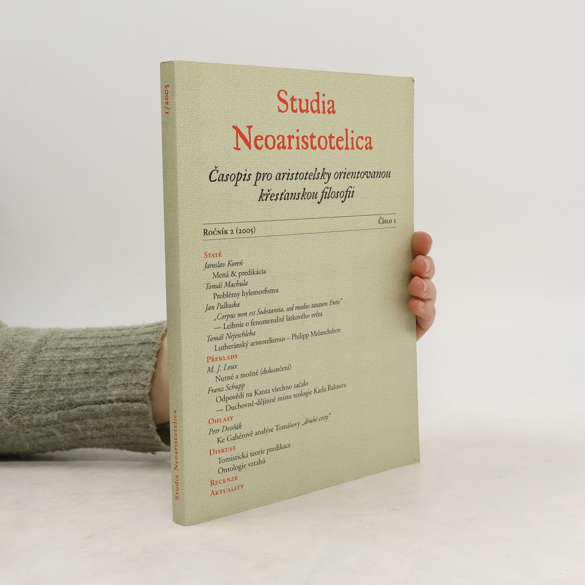 Auteurscollectief Studia Neoaristotelica 1/2005