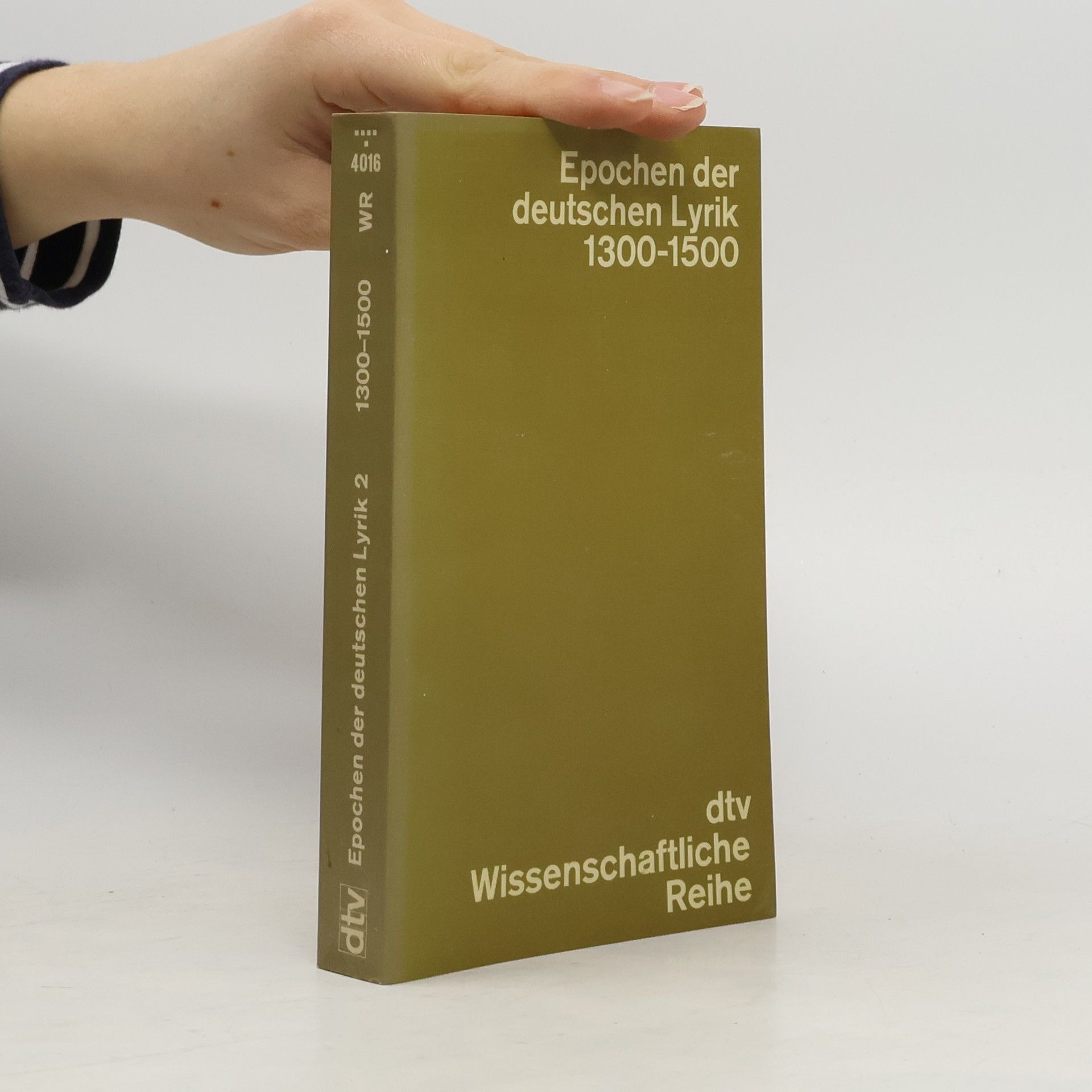 Walther Killy Epochen der deutschen Lyrik 1300-1500