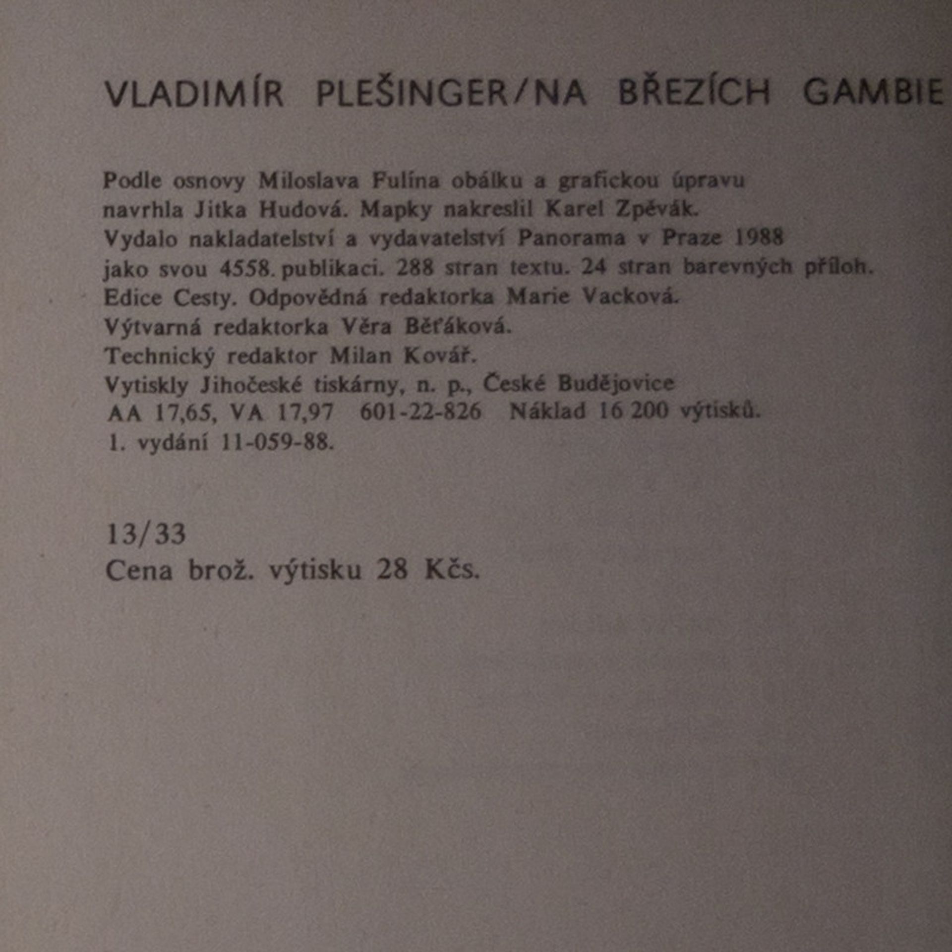 Vladimír Plešinger Na březích Gambie