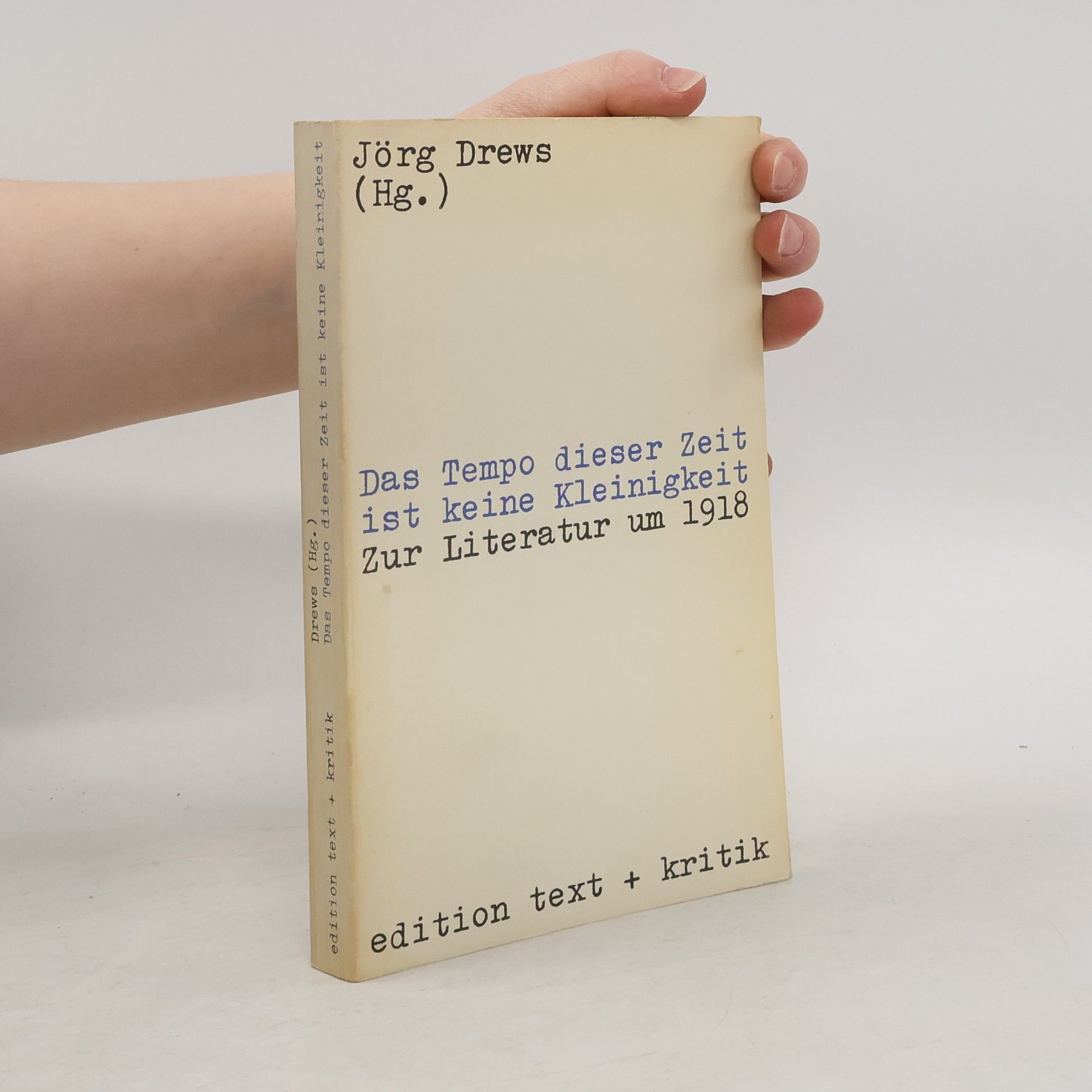 Jörg Drews Das Tempo dieser Zeit ist keine Kleinigkeit