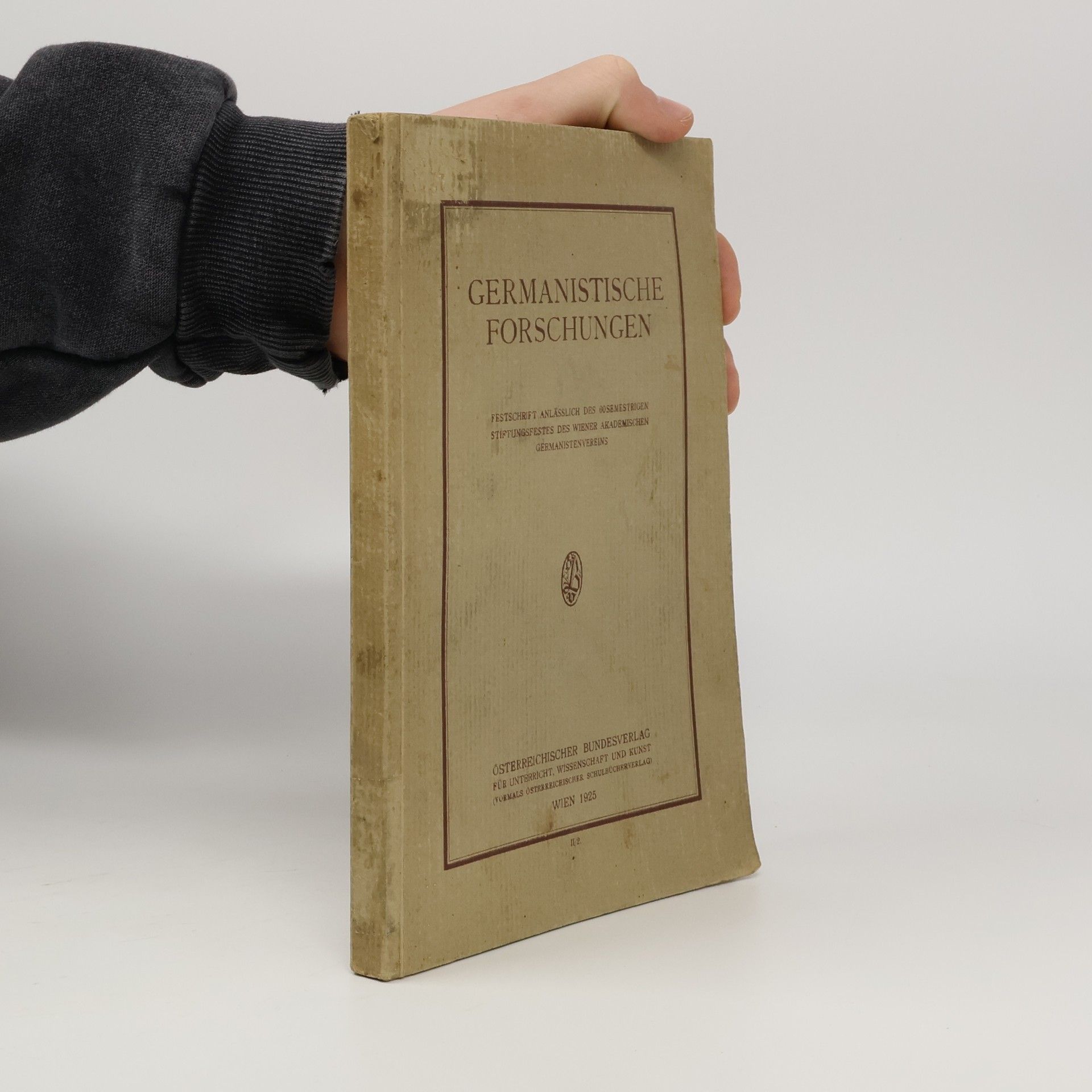 Various authors Germanistische Forschungen