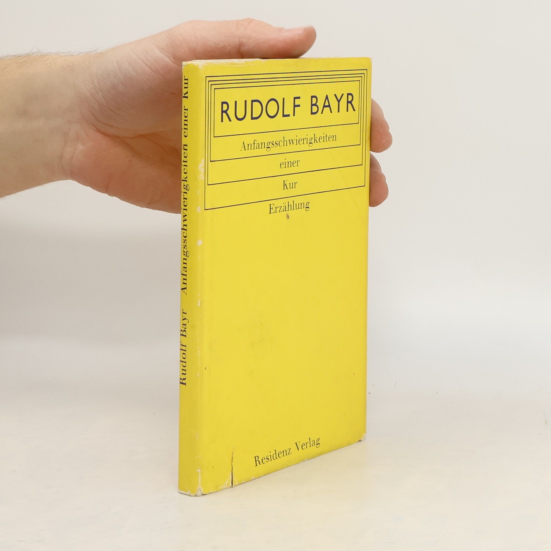 Rudolf Bayr Anfangsschwierigkeiten einer Kur