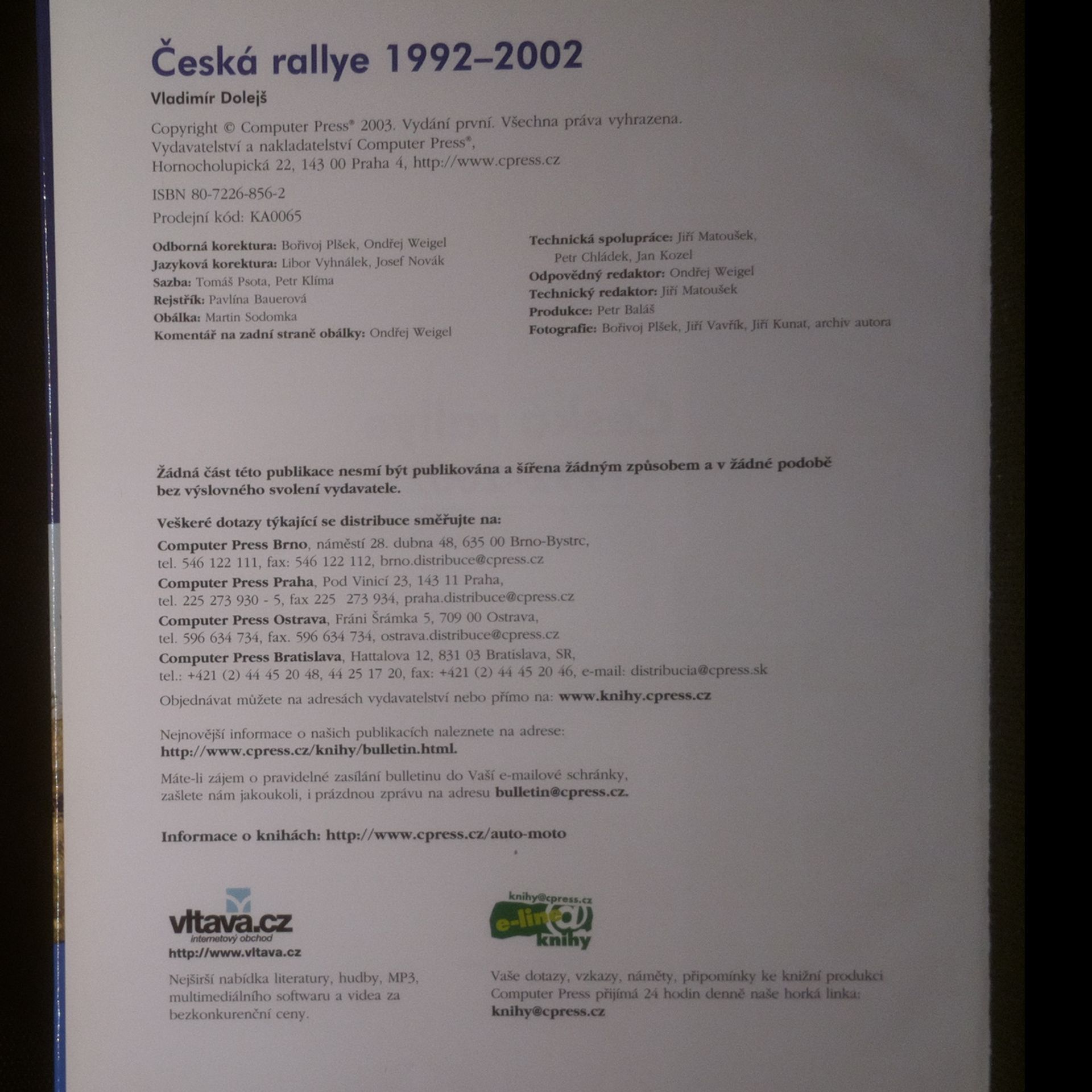 Wladimír Dolejš Česká rallye 1992-2002
