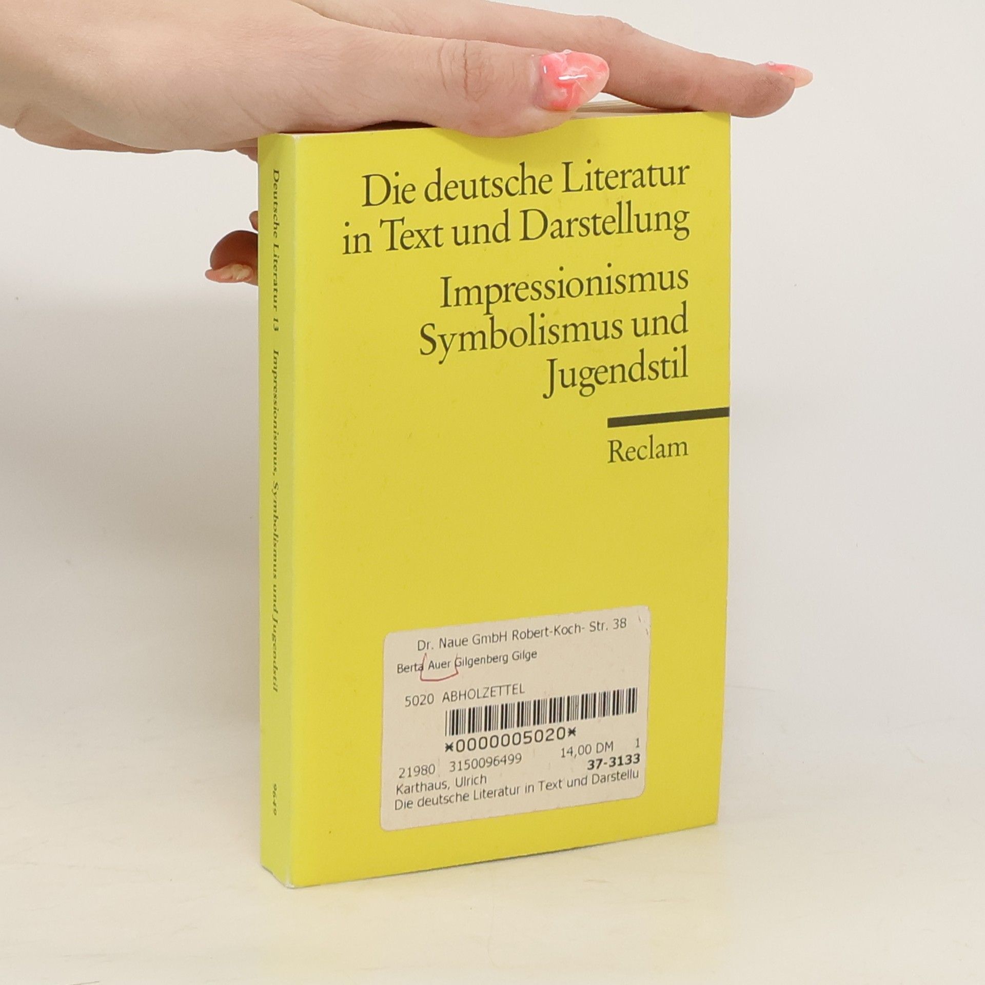 Die deutsche Literatur in Text und Darstellung. Tl.13