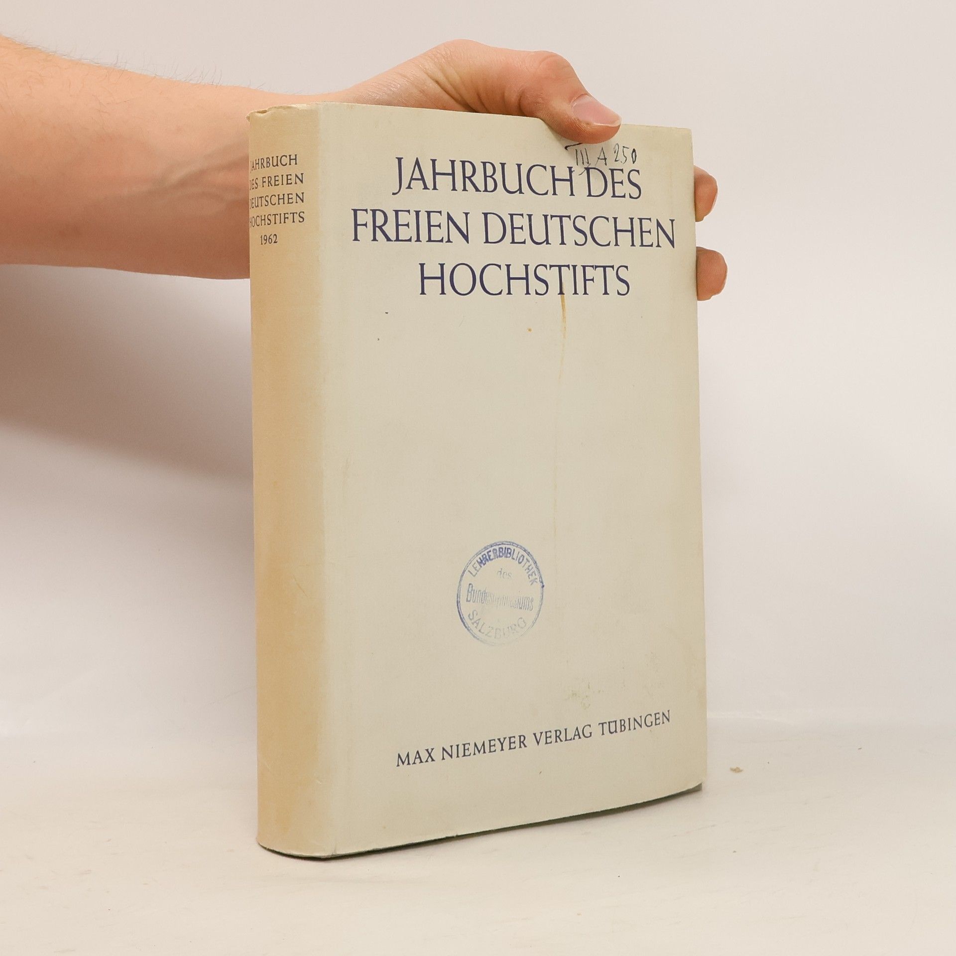Kolektiv autorů Jahrbuch des freien deutschen Hochstifts 1962