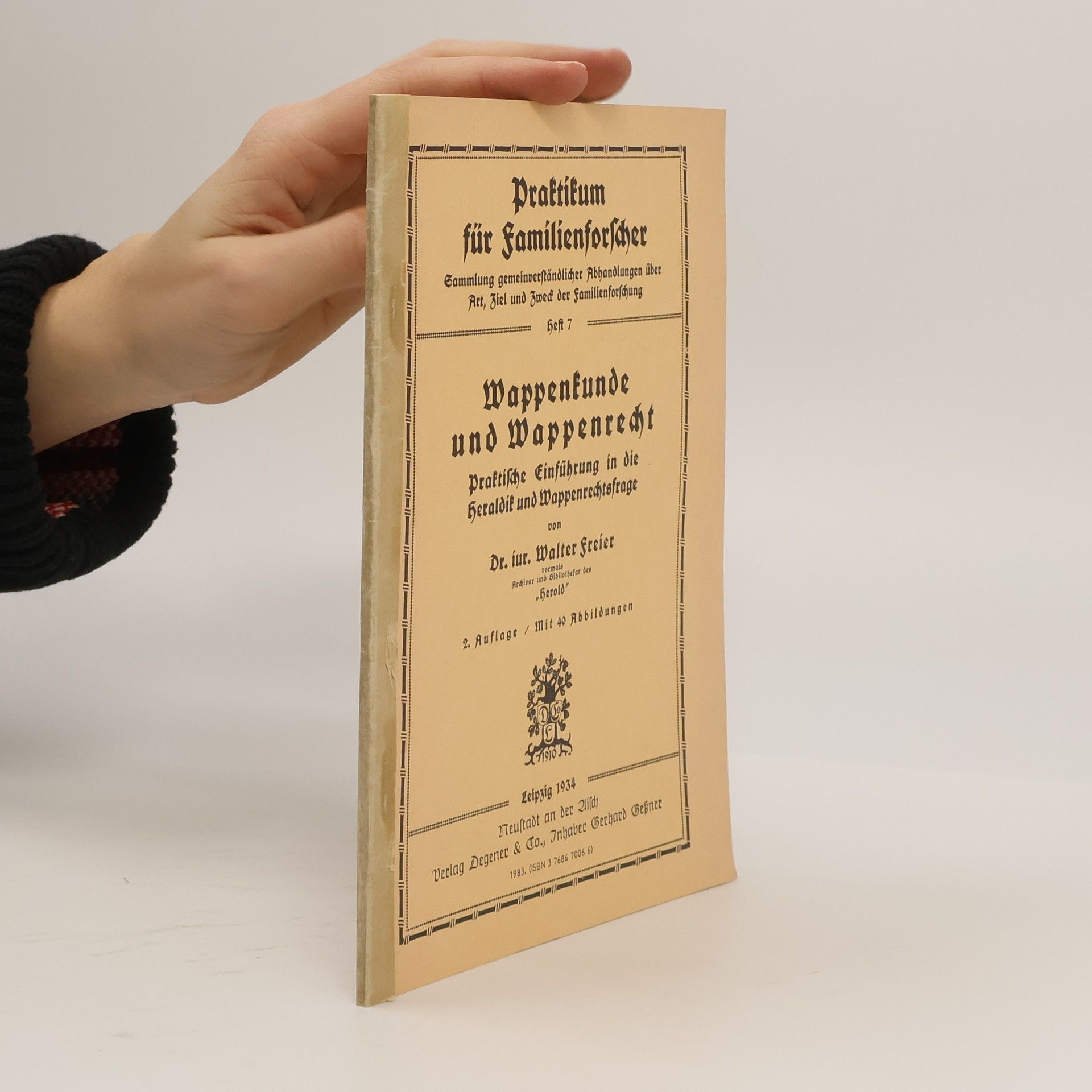 Walter Freier Wappenkunde und Wappenrecht