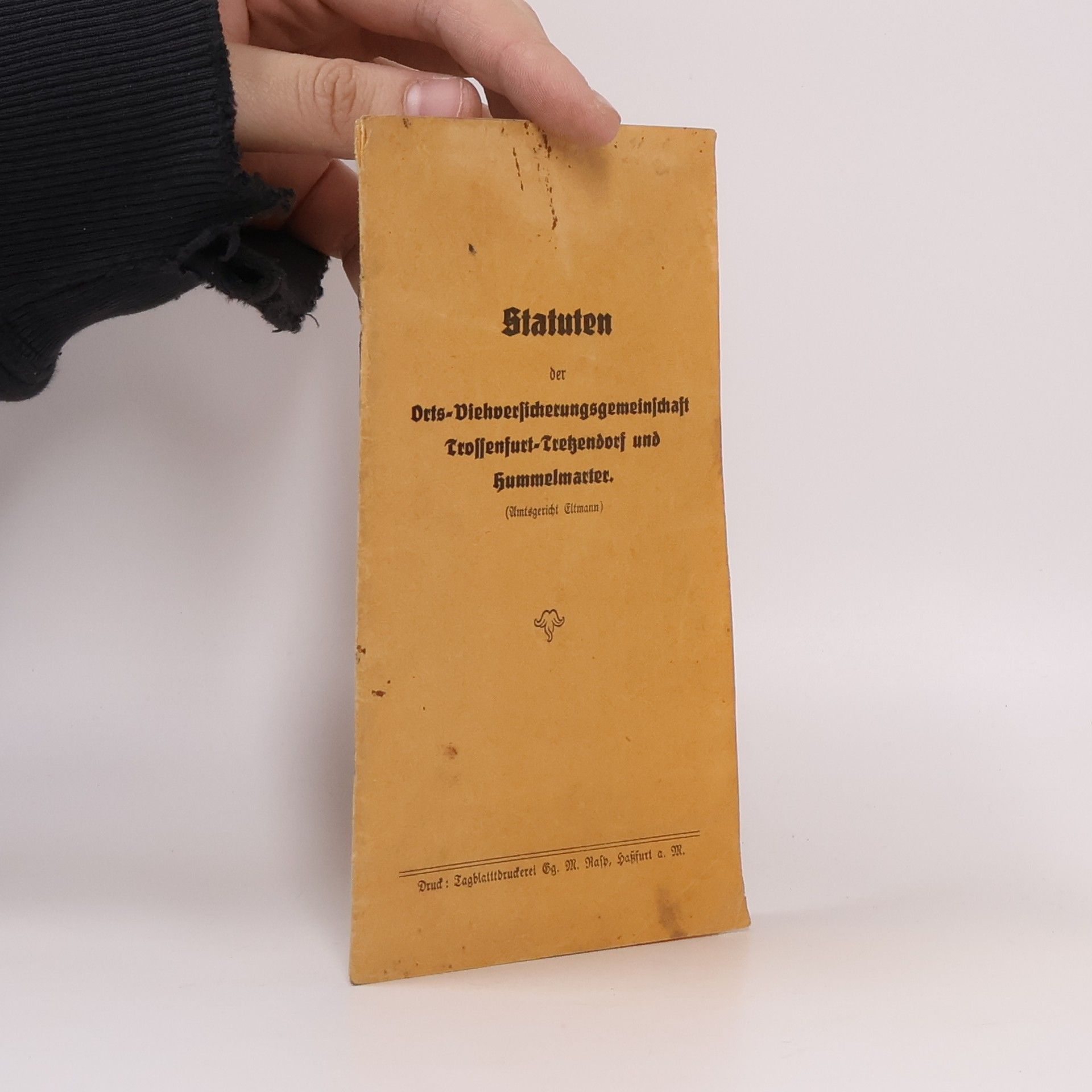 Collectif d'auteurs Statuen der Orts-Viehversicherungsgemeinschaft Troffenfurt-Trehendorf und Hummelmarter.