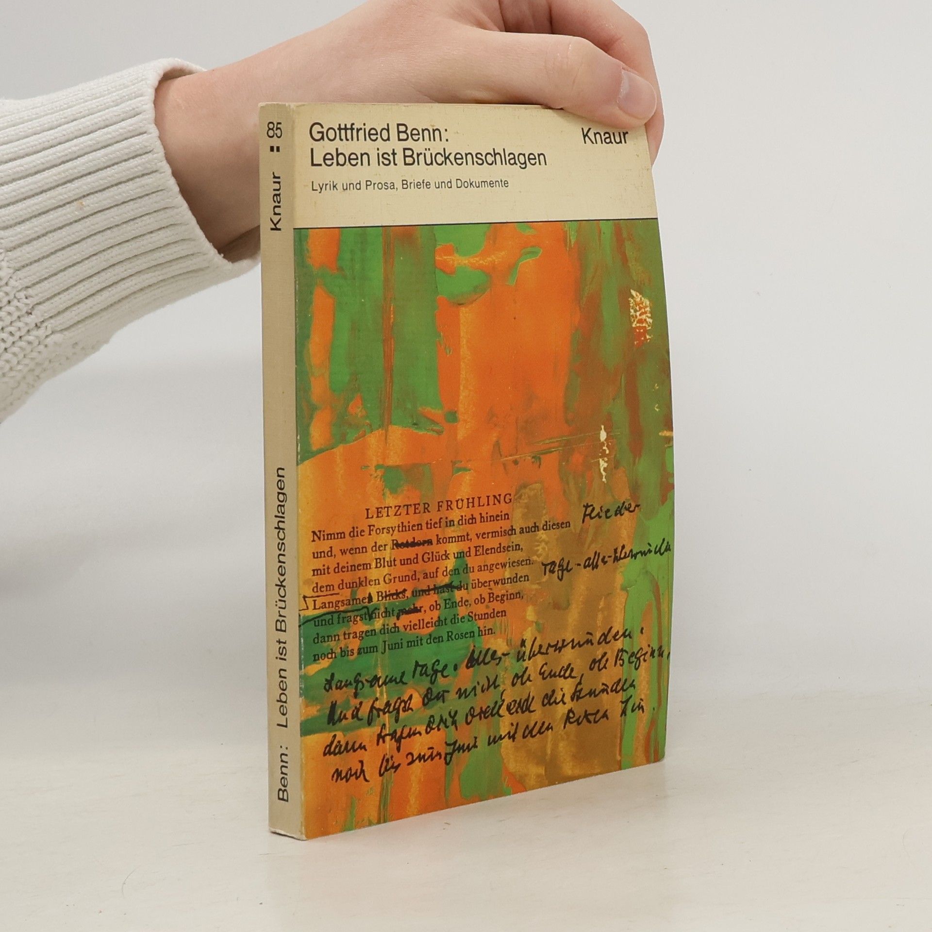 Gottfried Benn Leben ist Brückenschlagen