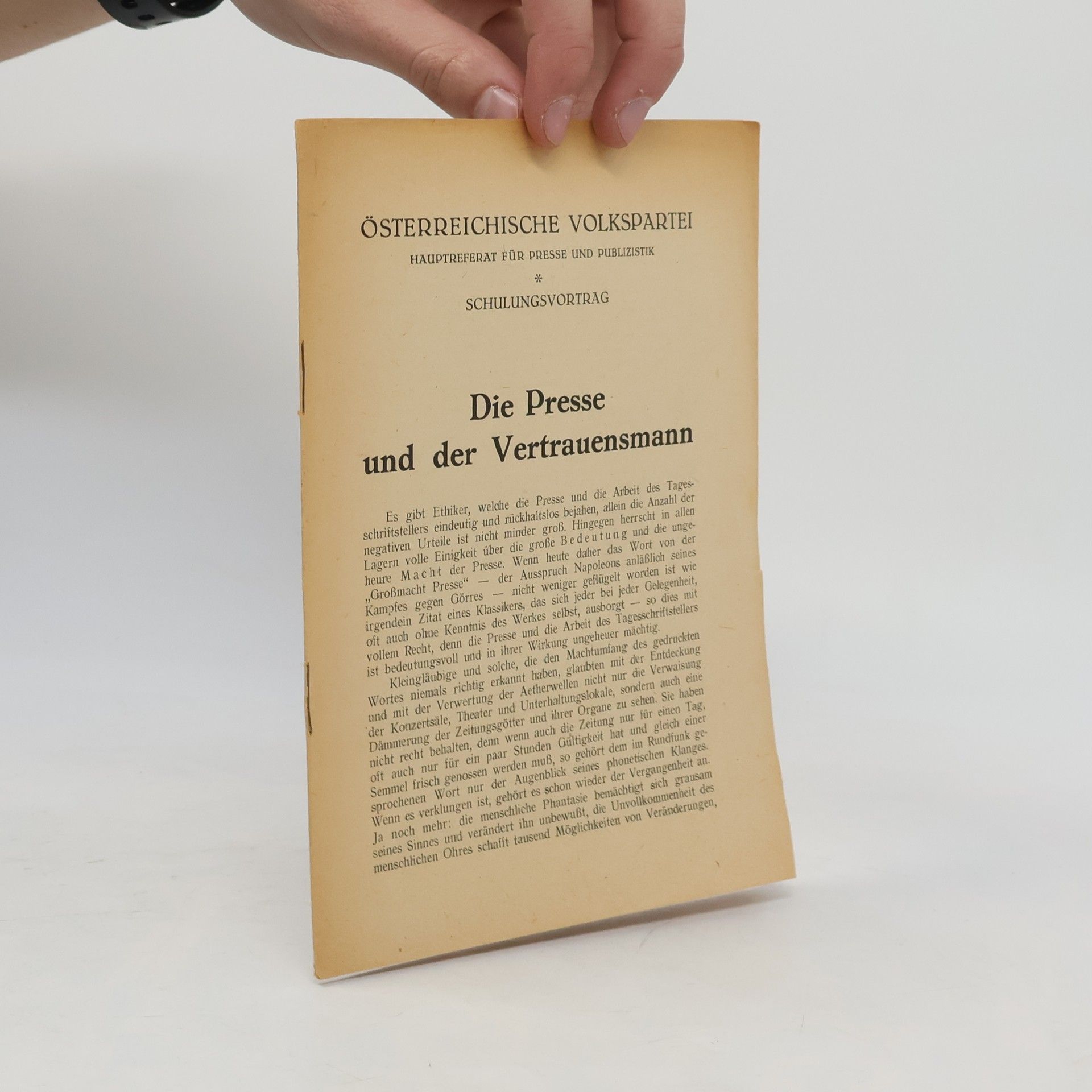 Autorenkollektiv Die Presse und der Vertrauensmann