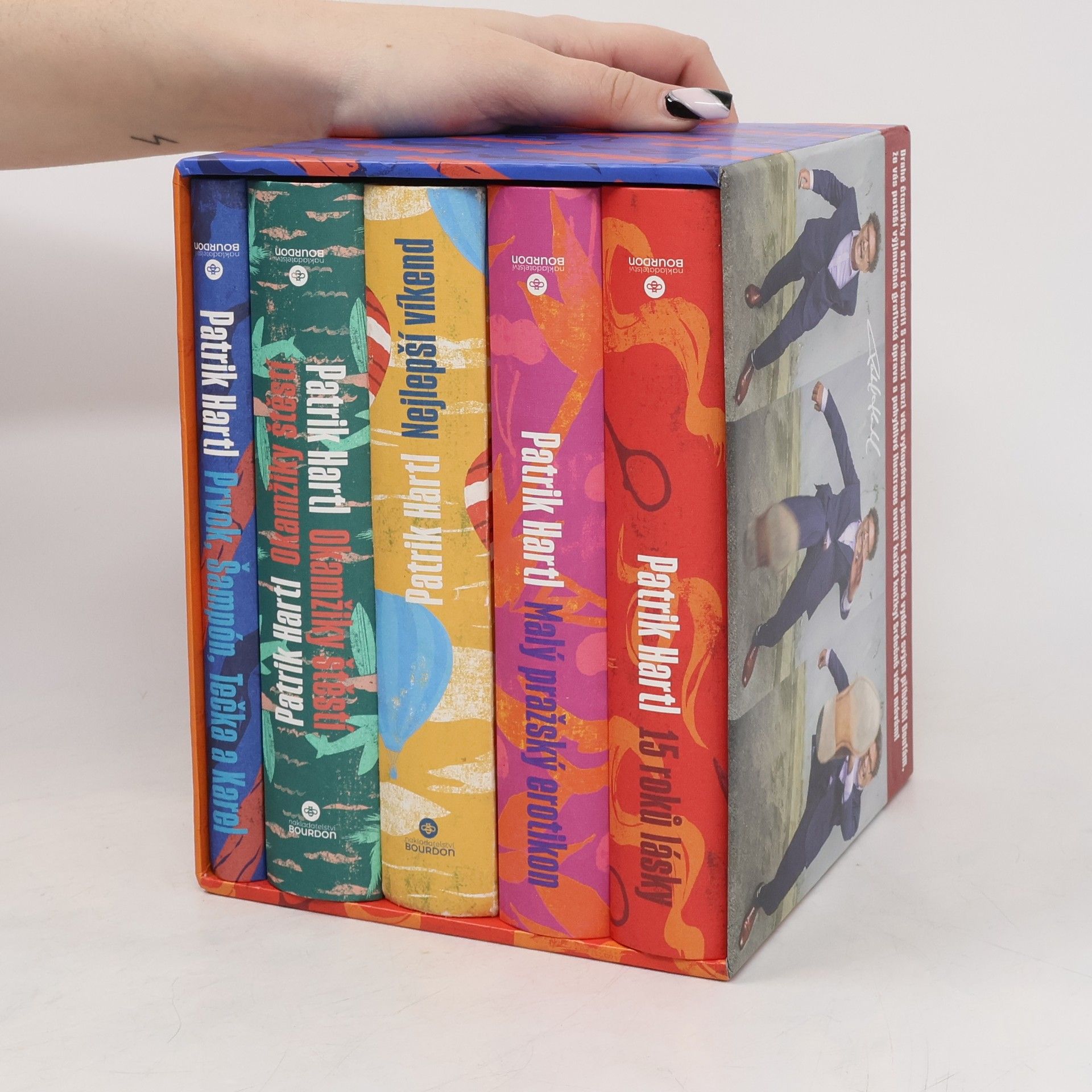 Patrik Hartl Okamžiky štěstí. Prvok, šampón, tečka a Karel. Malý pražský erotikon. Nejlepší víkend. 15 roků lásky