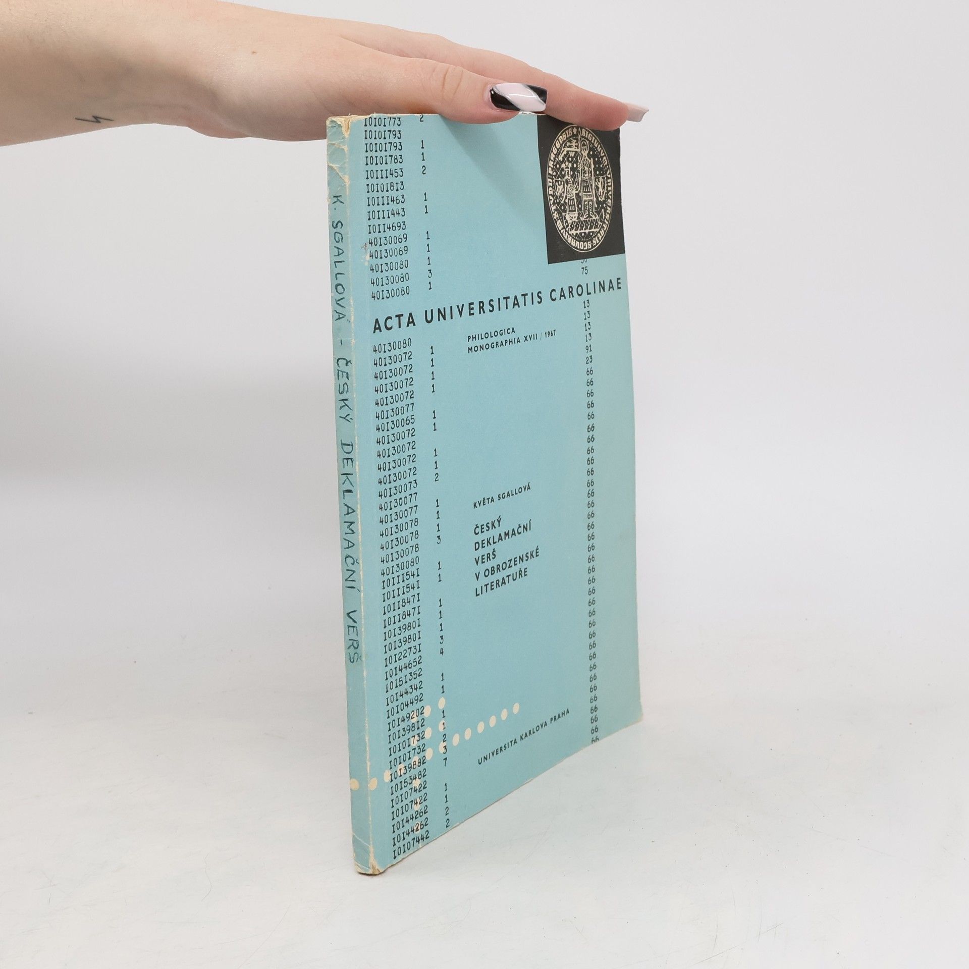 Acta Universitatis Carolinae XVII. Český deklamační verš v obrozenské literatuře