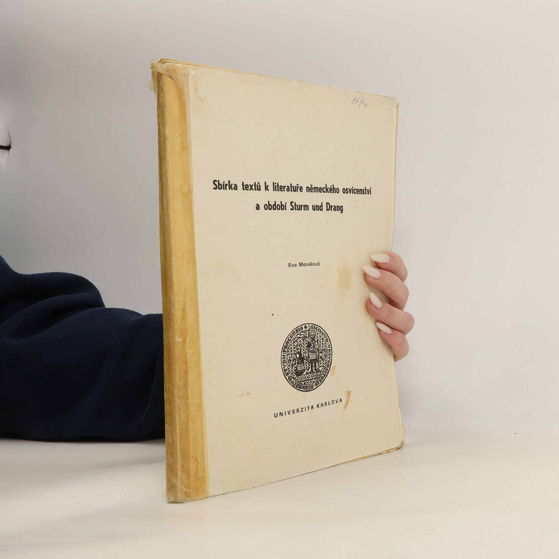 Eva Marešová Sbírka textů k literatuře německého osvícenství a období Sturm und Drang
