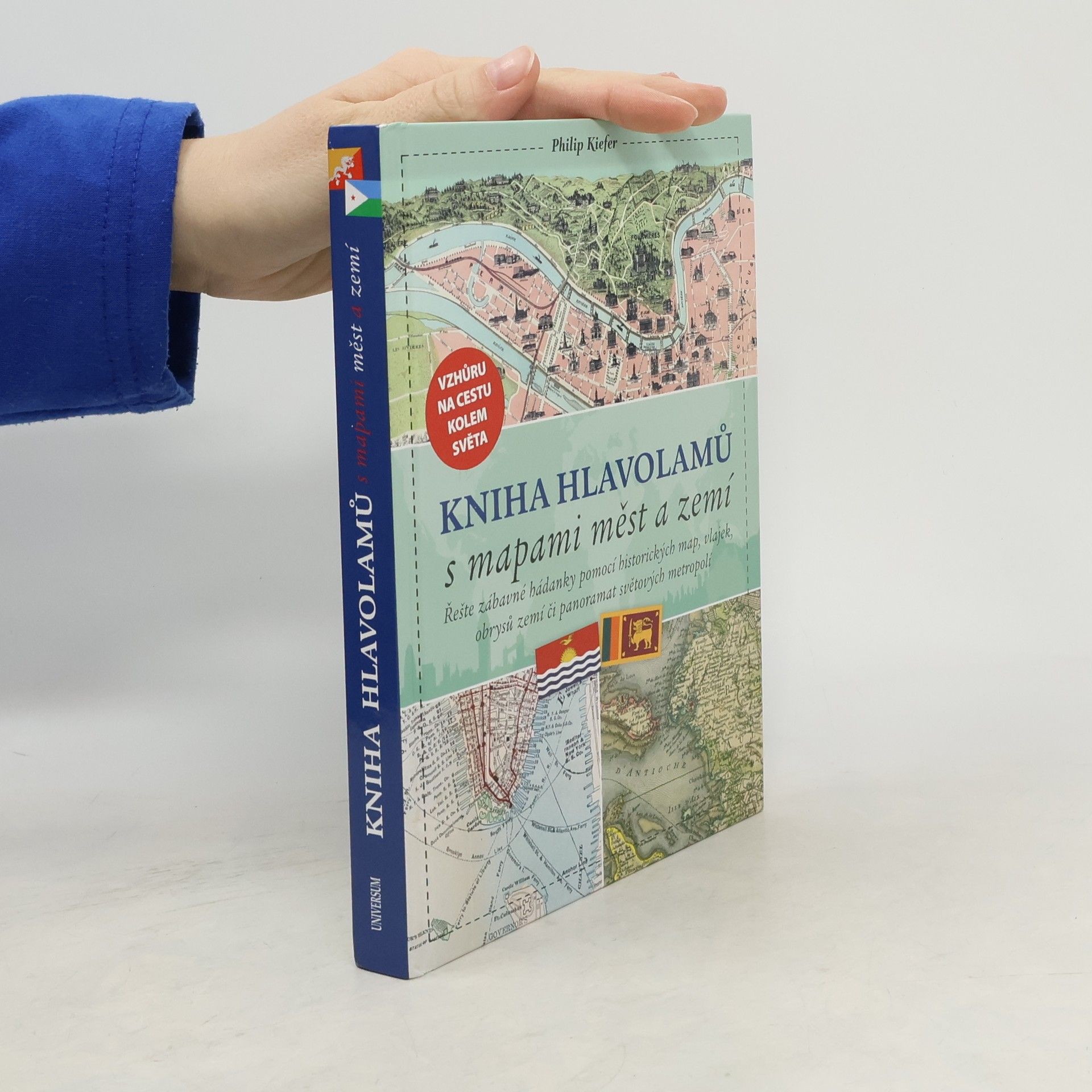 Philip Kiefer Kniha hlavolamů s mapami měst a zemí