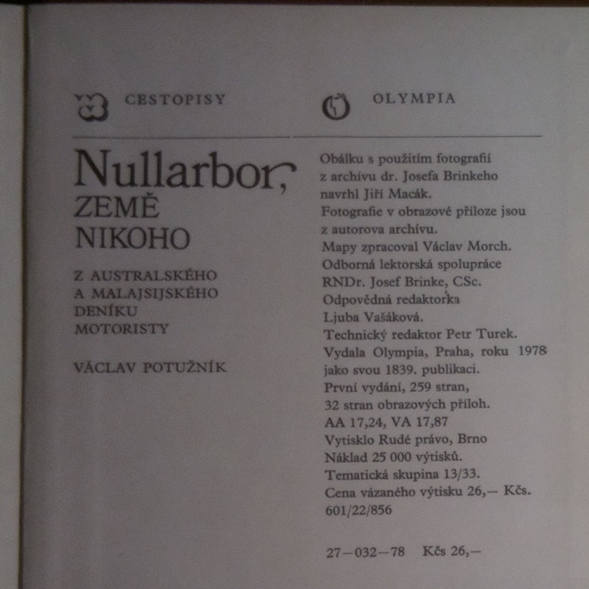 Václav Potužník Nullarbor, země nikoho