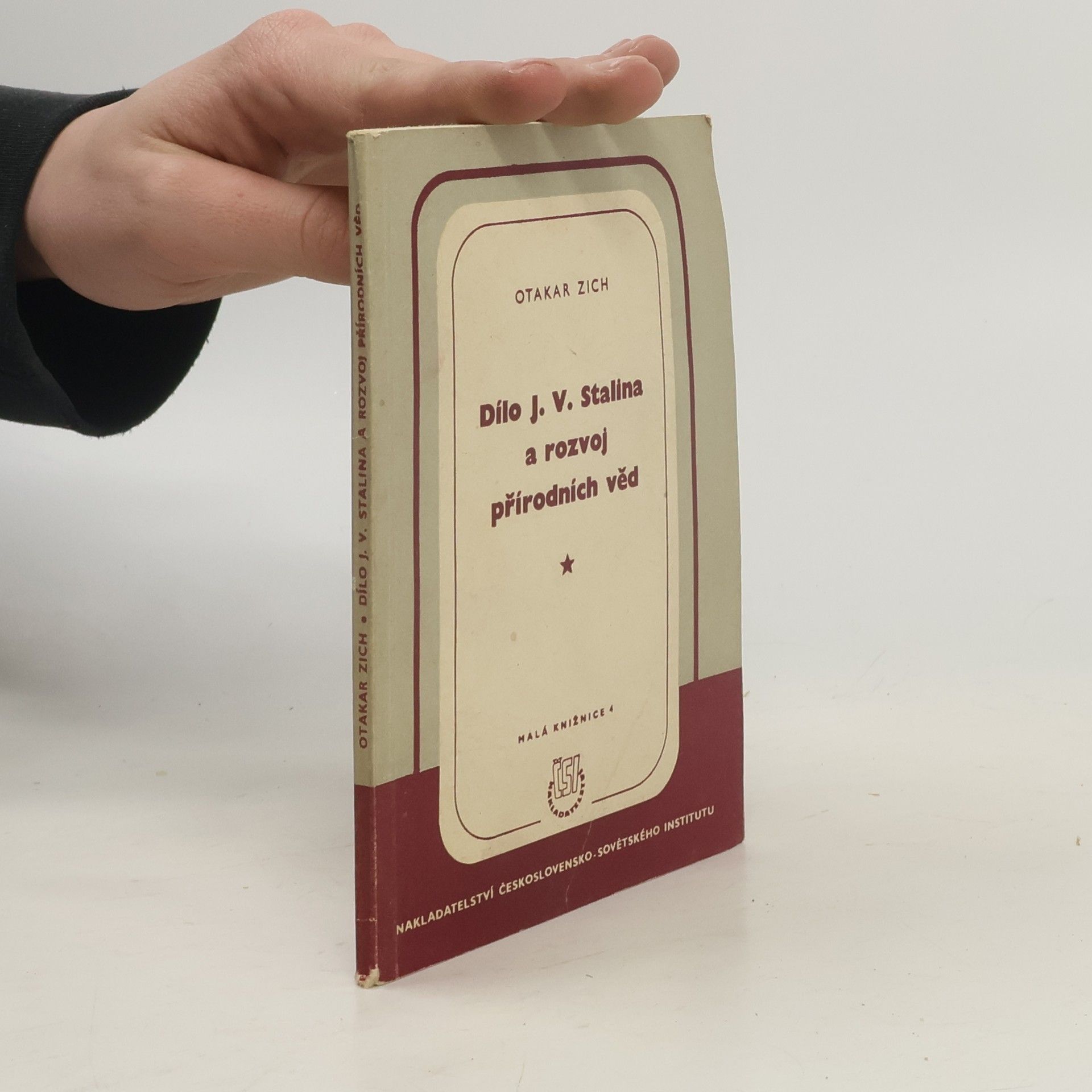 Zich Otakar Dílo J. V. Stalina a rozvoj přírodních věd