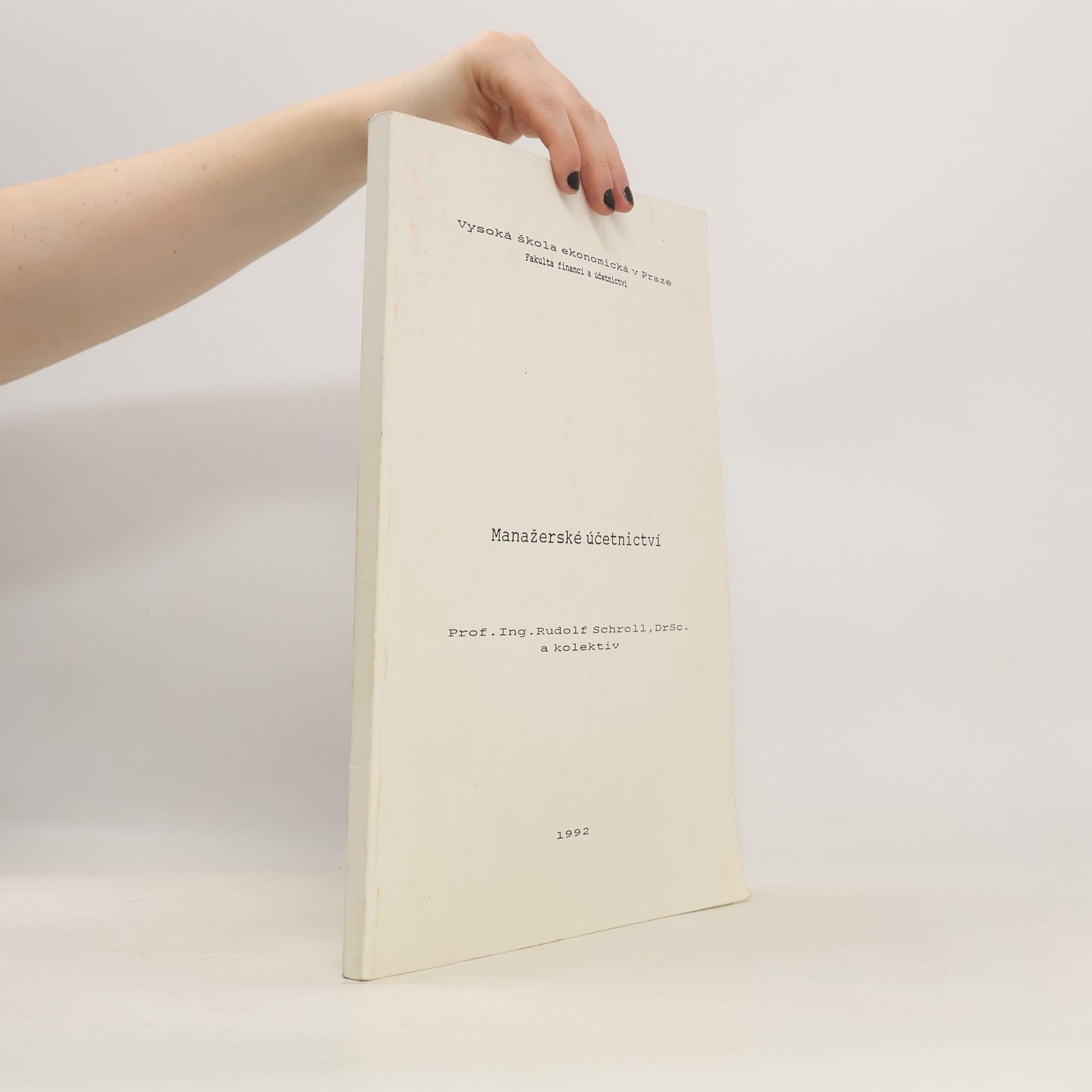 Rudolf Schroll Manažerské účetnictví