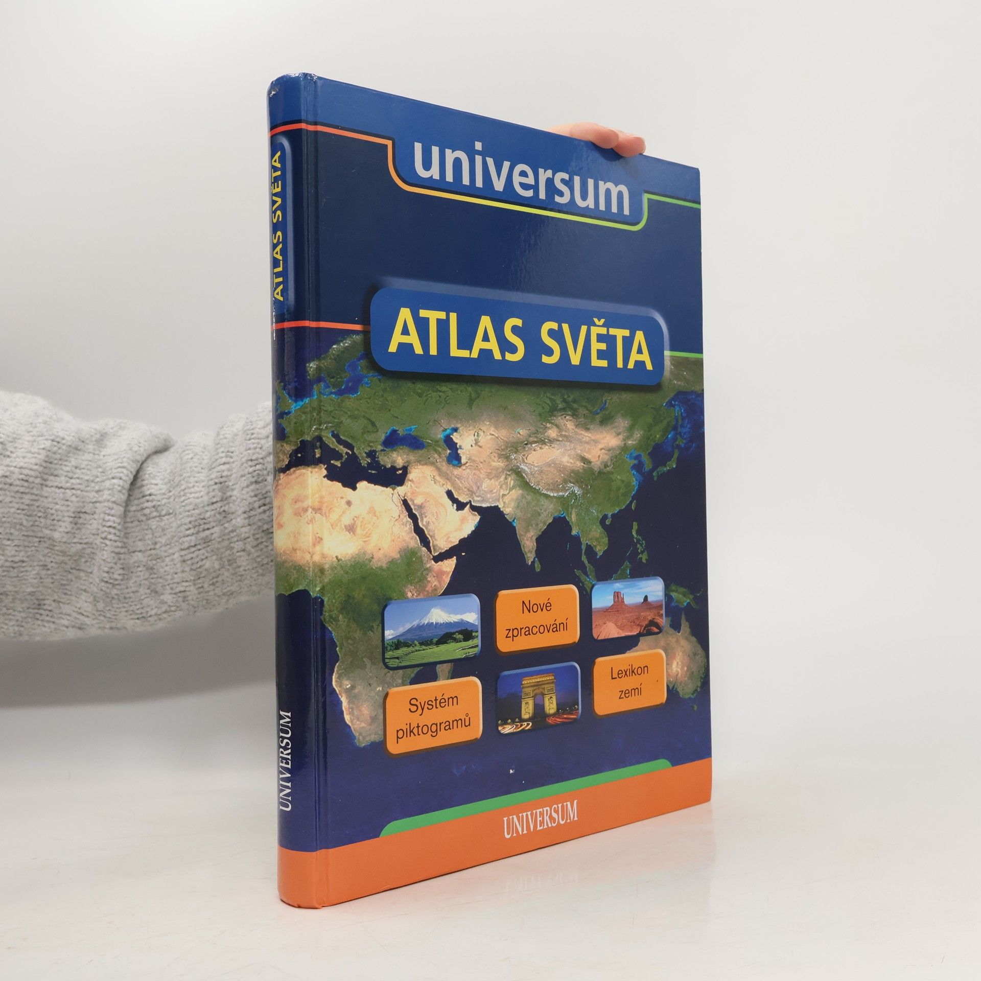 Atlas světa nové zpracování, systém piktogramů, lexikon zemí