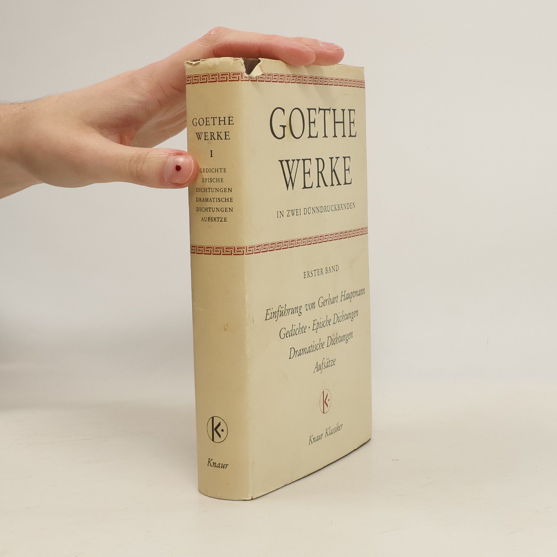 Johann Wolfgang von Goethe Goethes Werke in zwei Dunndruckbänden. Band 1