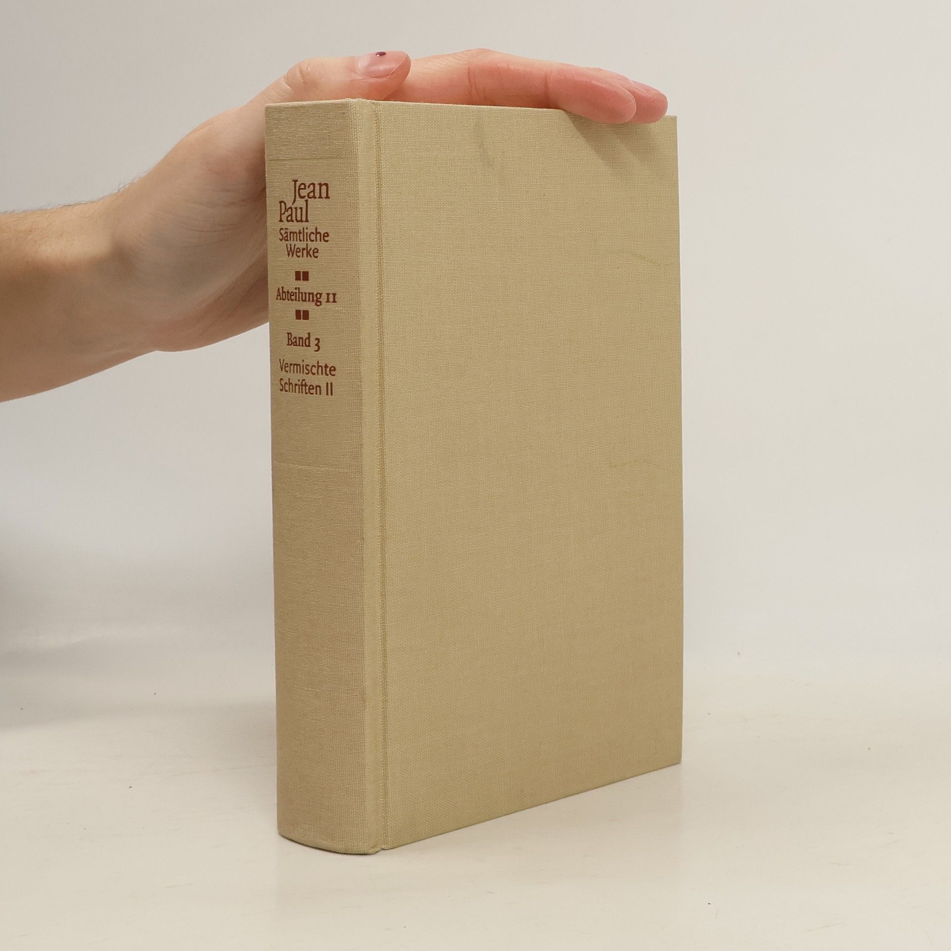 JeanPaul Belmondo Jean Paul. Sämtliche Werke, Band 3/II