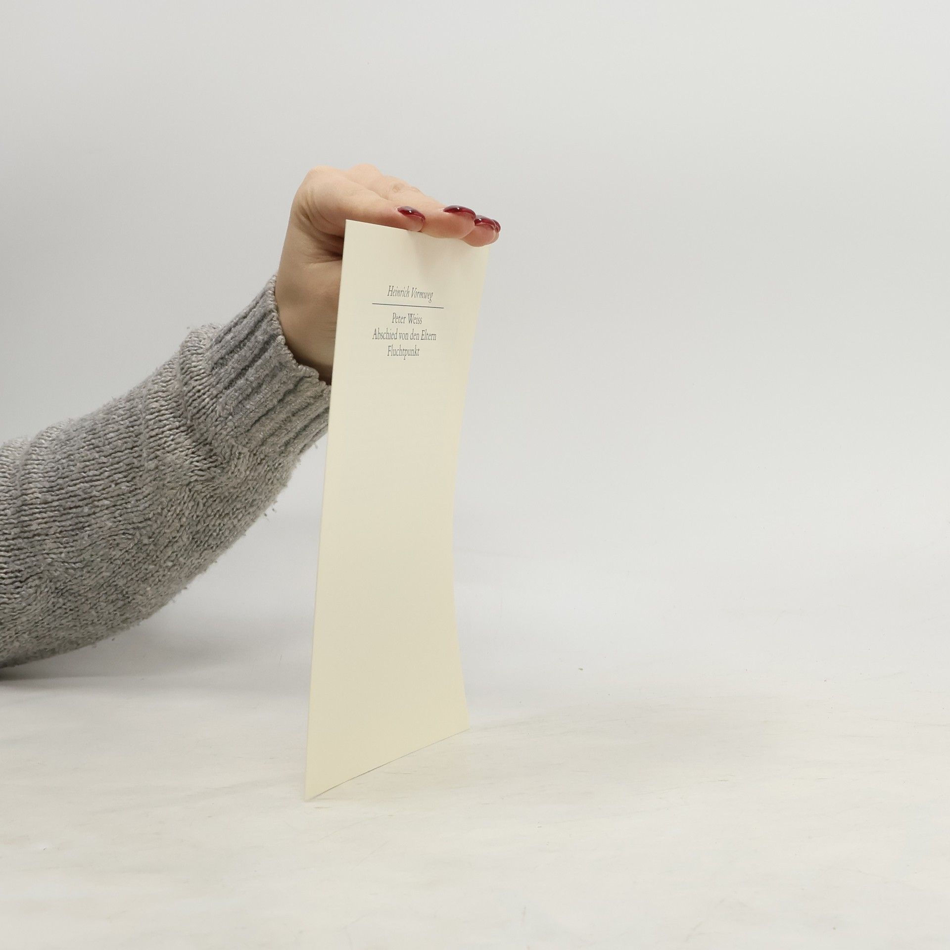 Peter Weiss, Abschied von den Eltern, Fluchtpunkt