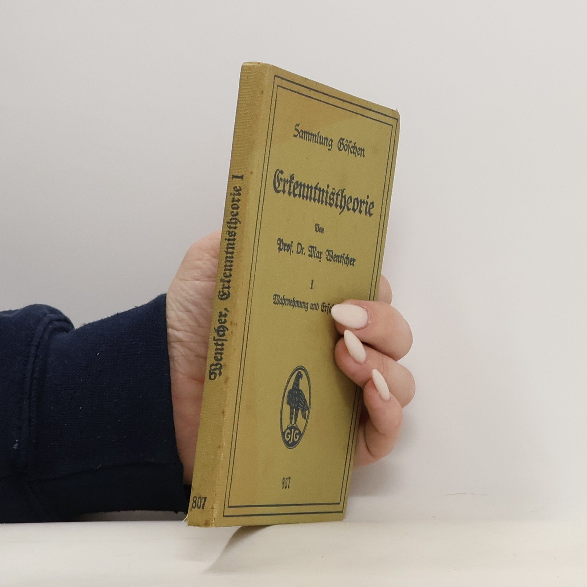 Max Wentscher Erkenntnistheorie