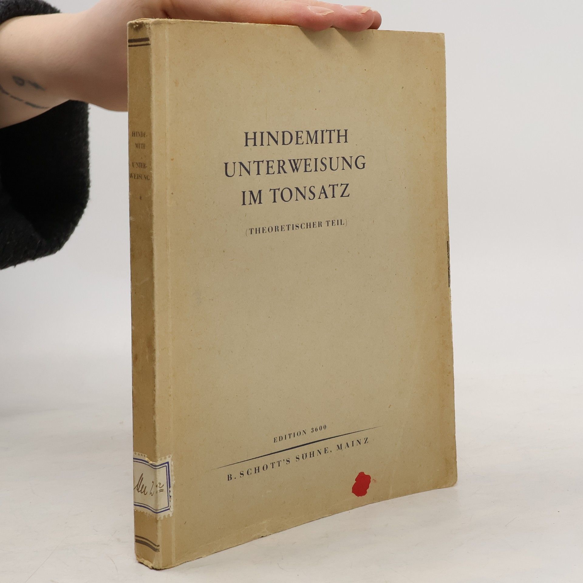 Paul Hindemith Unterweisung im Tonsatz 1