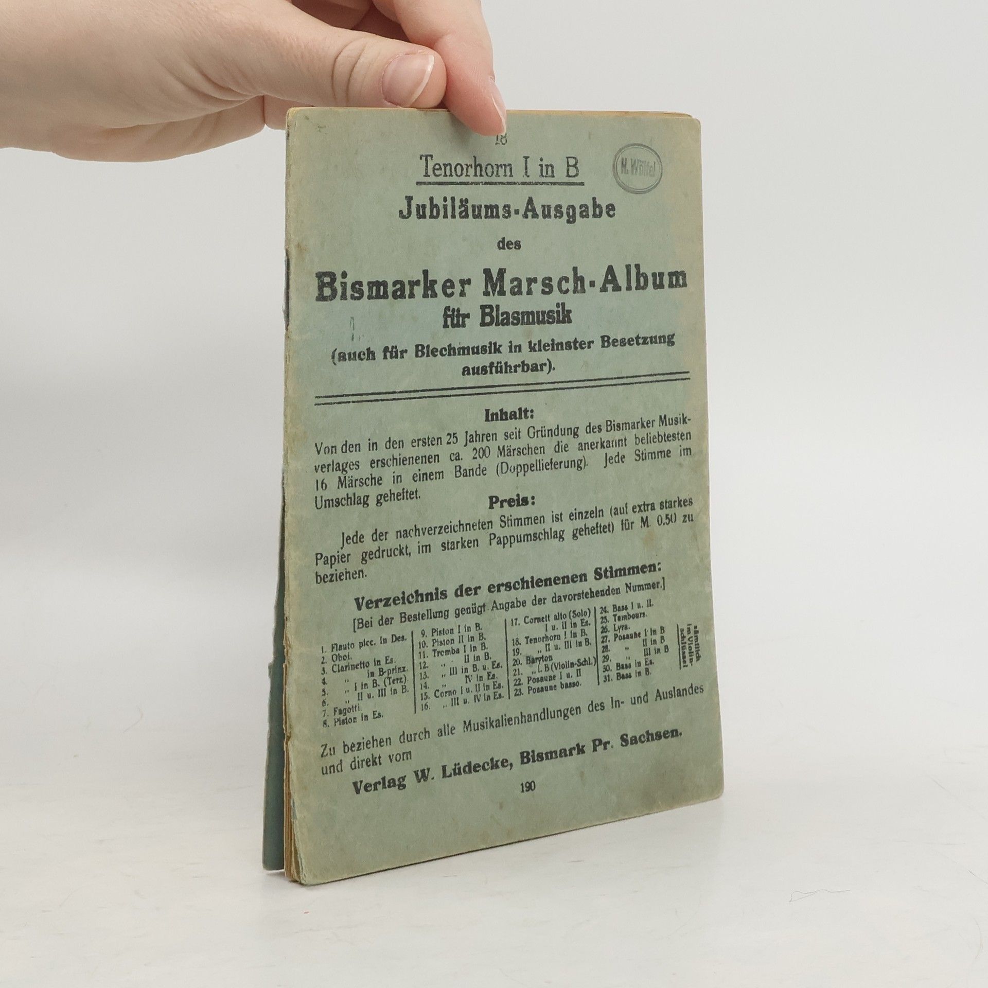 Collectif d'auteurs Bismarker Marsch-Album für Blasmusik