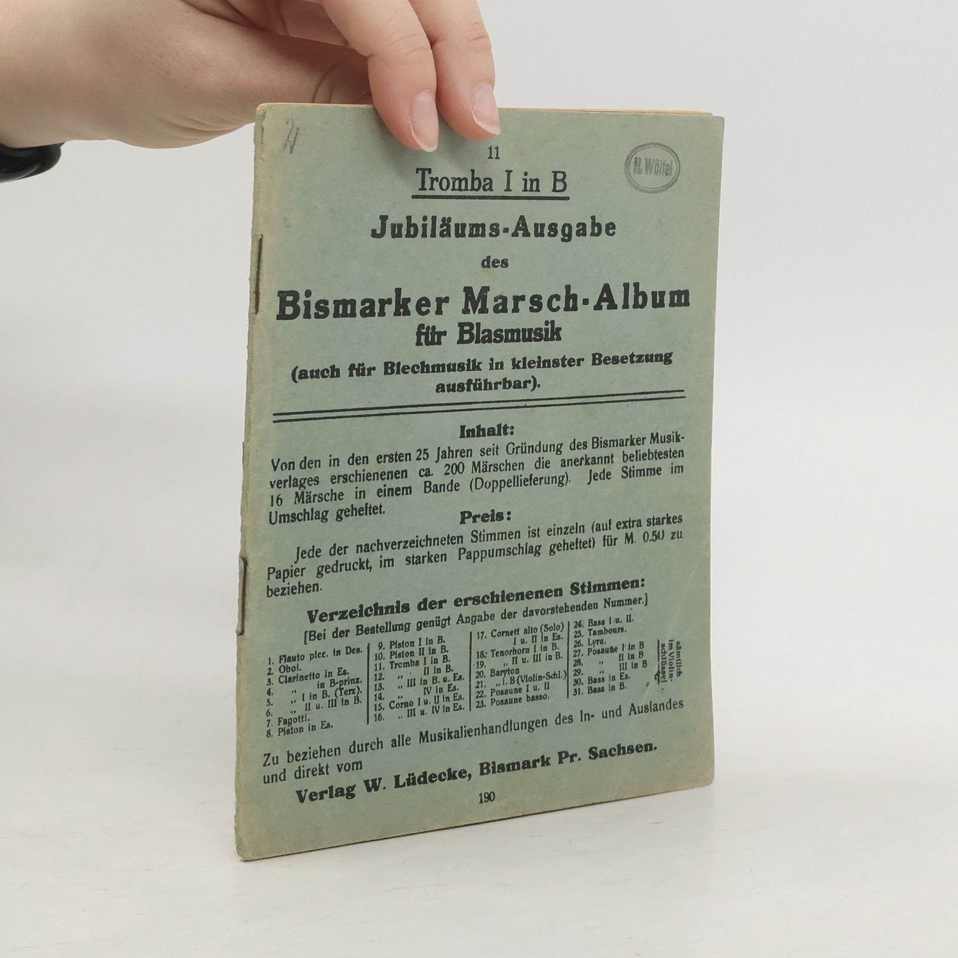 Kolektiv autorů Bismarker Marsch-Album für Blasmusik