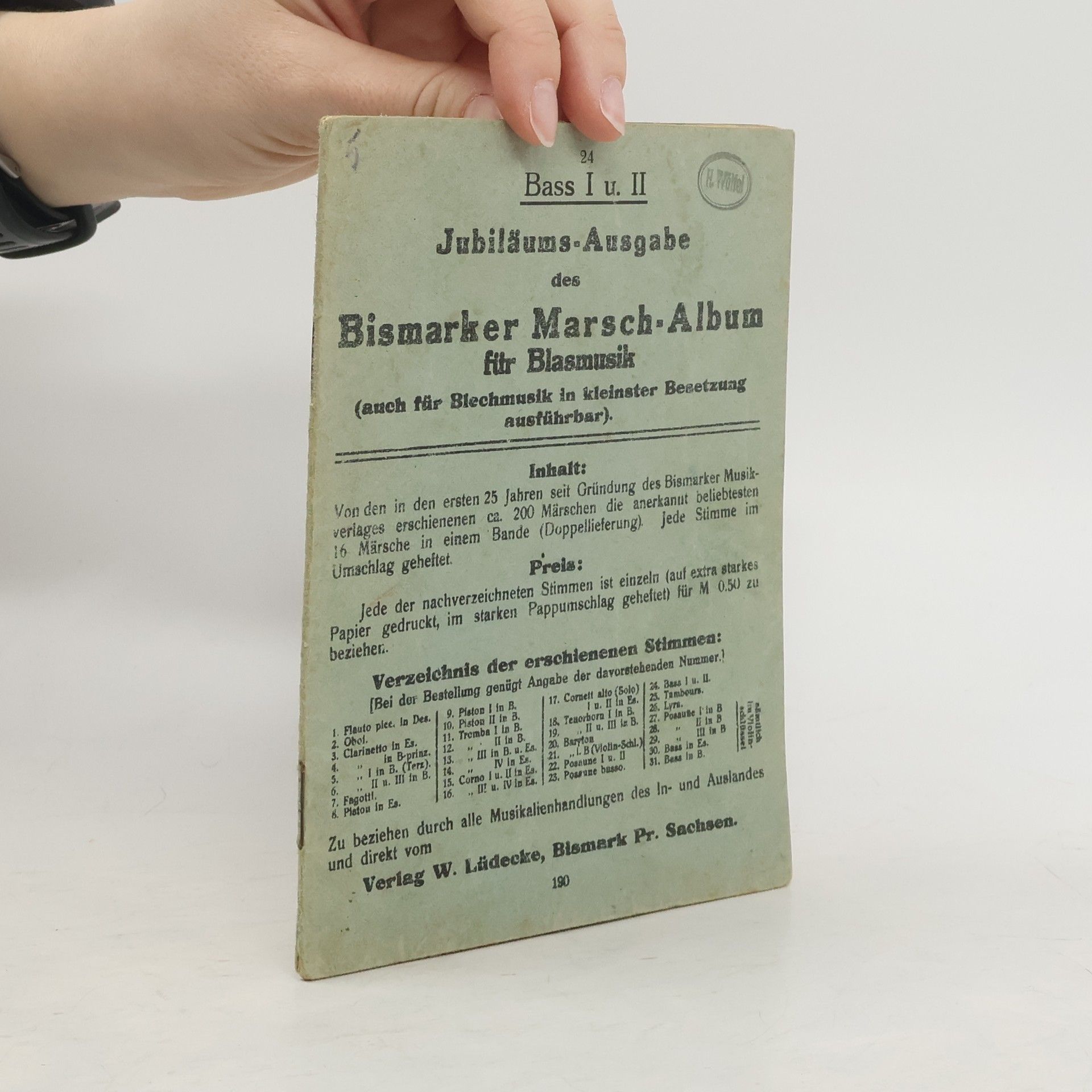 Kolektiv autorů Bismarker Marsch-Album für Blasmusik