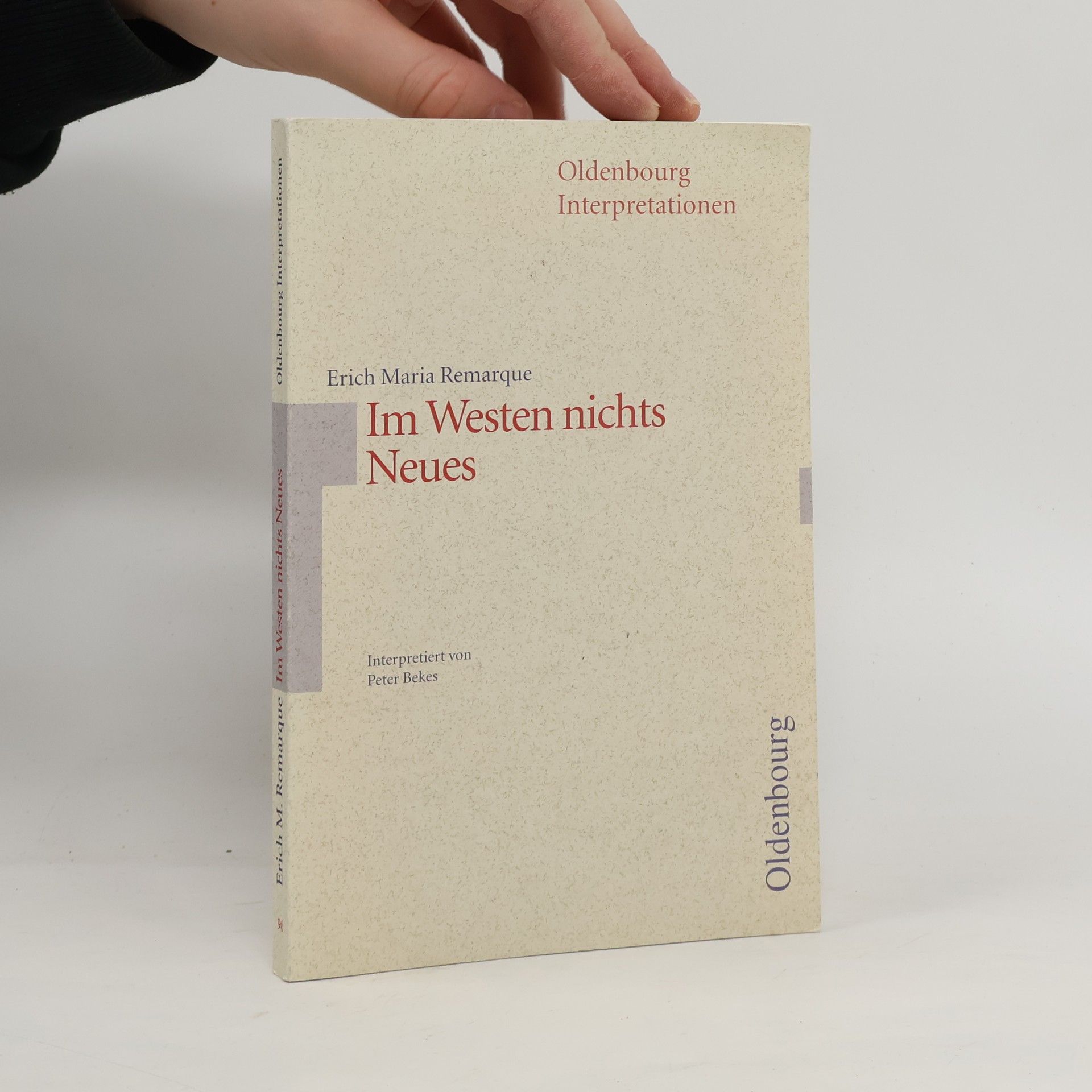 Peter Bekes Erich Maria Remarque, Im Westen nichts Neues