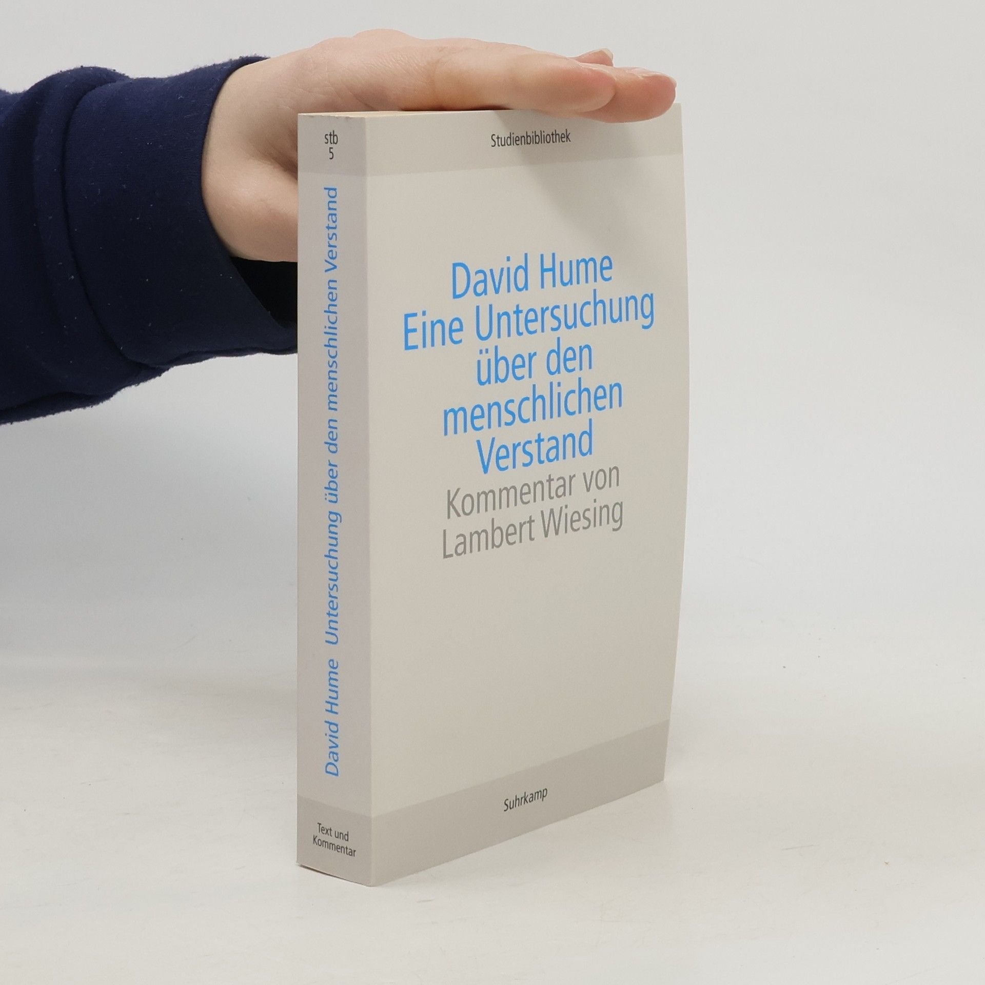 Lambert Wiesing David Hume, Eine Untersuchung über den menschlichen Verstand