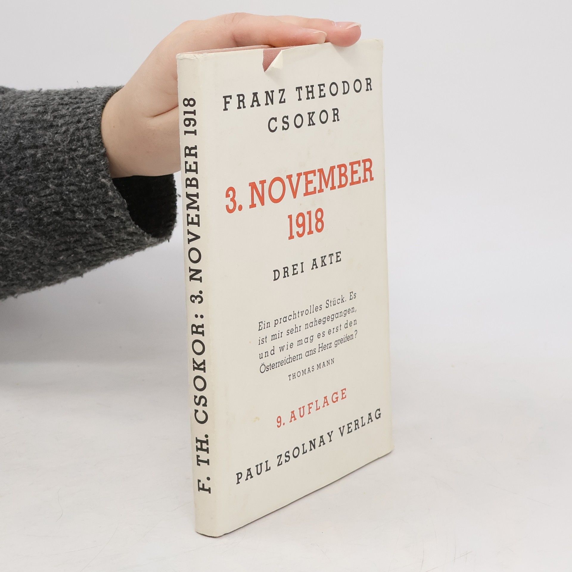 Franz Theodor Csokor 3. November 1918