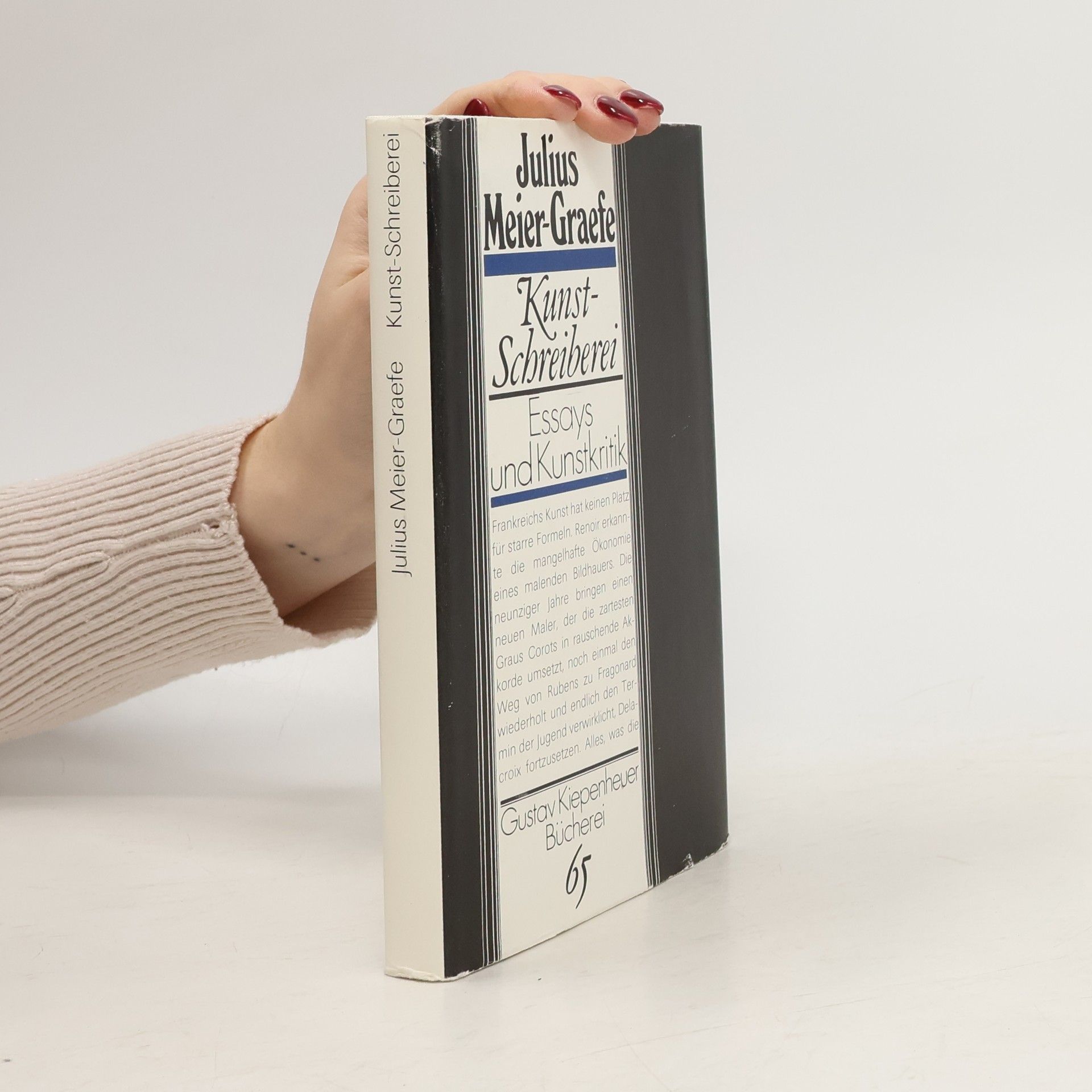 Julius Meier-Graefe Kunst-Schreiberei