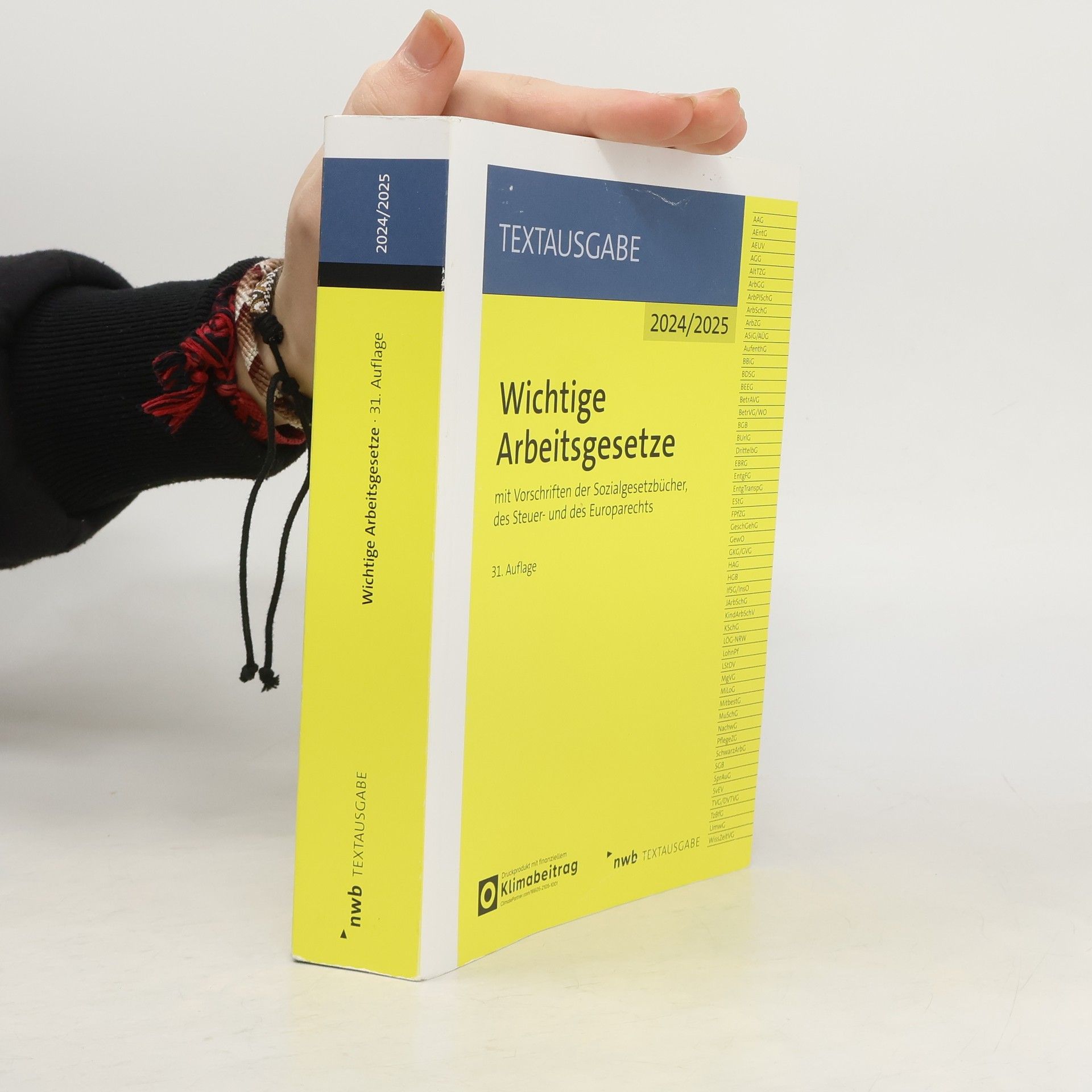 Various authors Wichtige Arbeitsgesetze 2024/2025