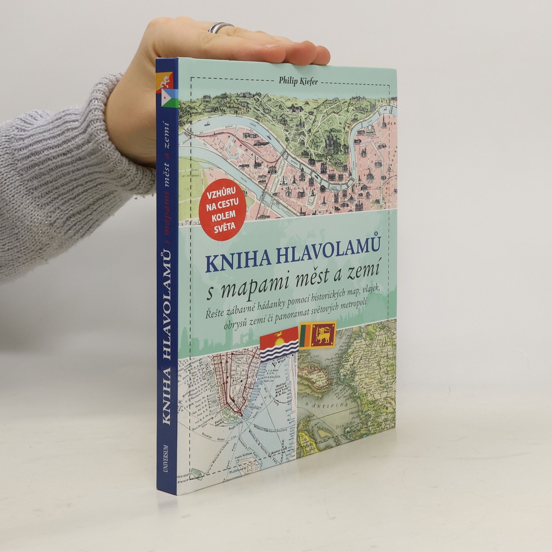 Philip Kiefer Kniha hlavolamů s mapami měst a zemí