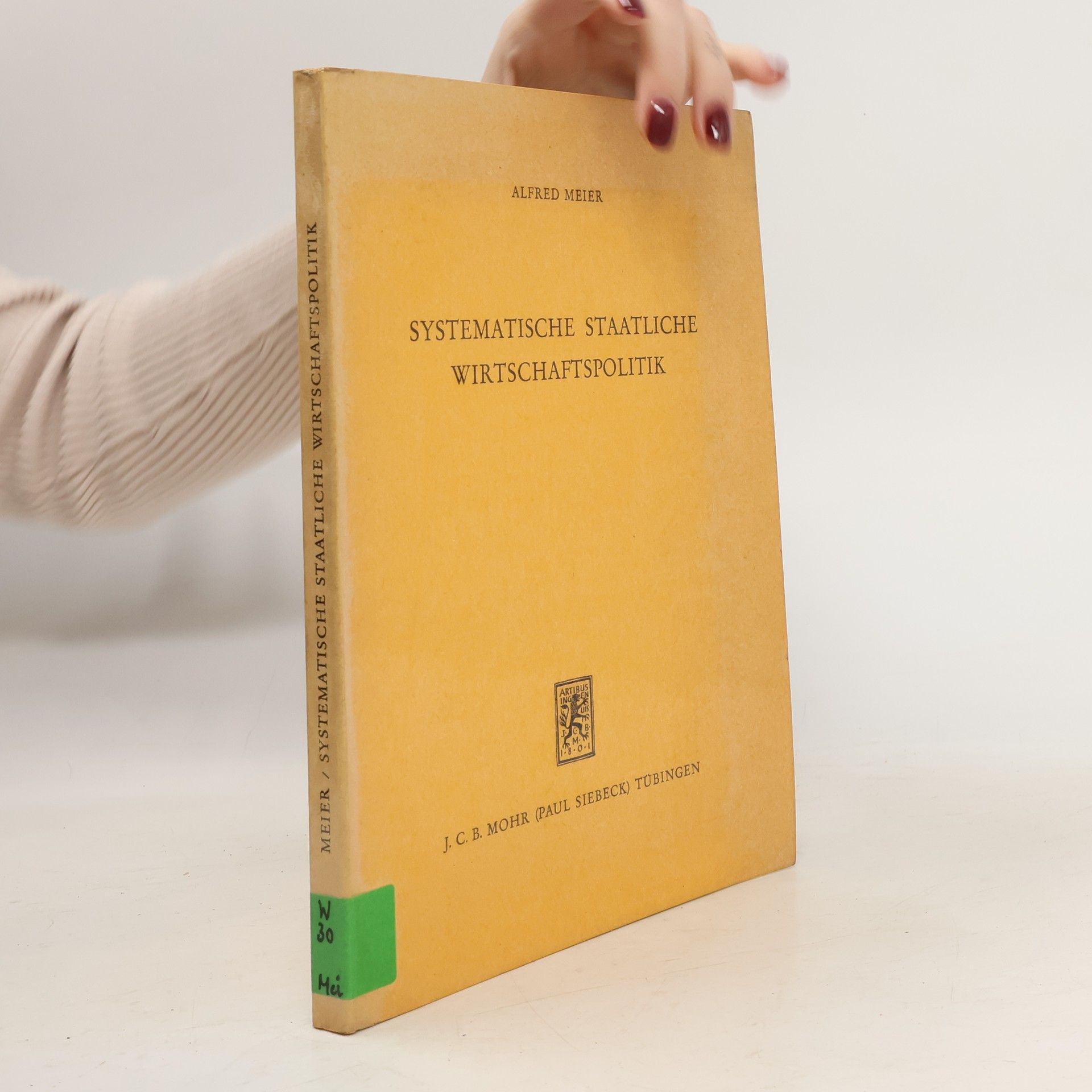 Alfred Meier Systematische staatliche Wirtschaftspolitik