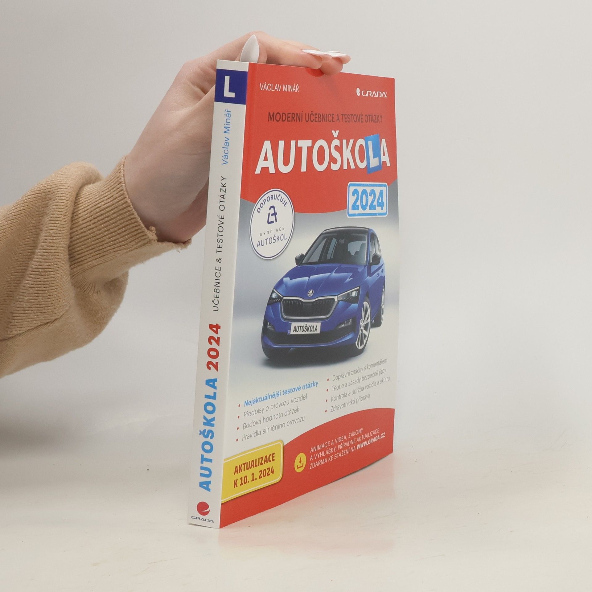 Václav Minář Autoškola 2024. Moderní učebnice a testové otázky