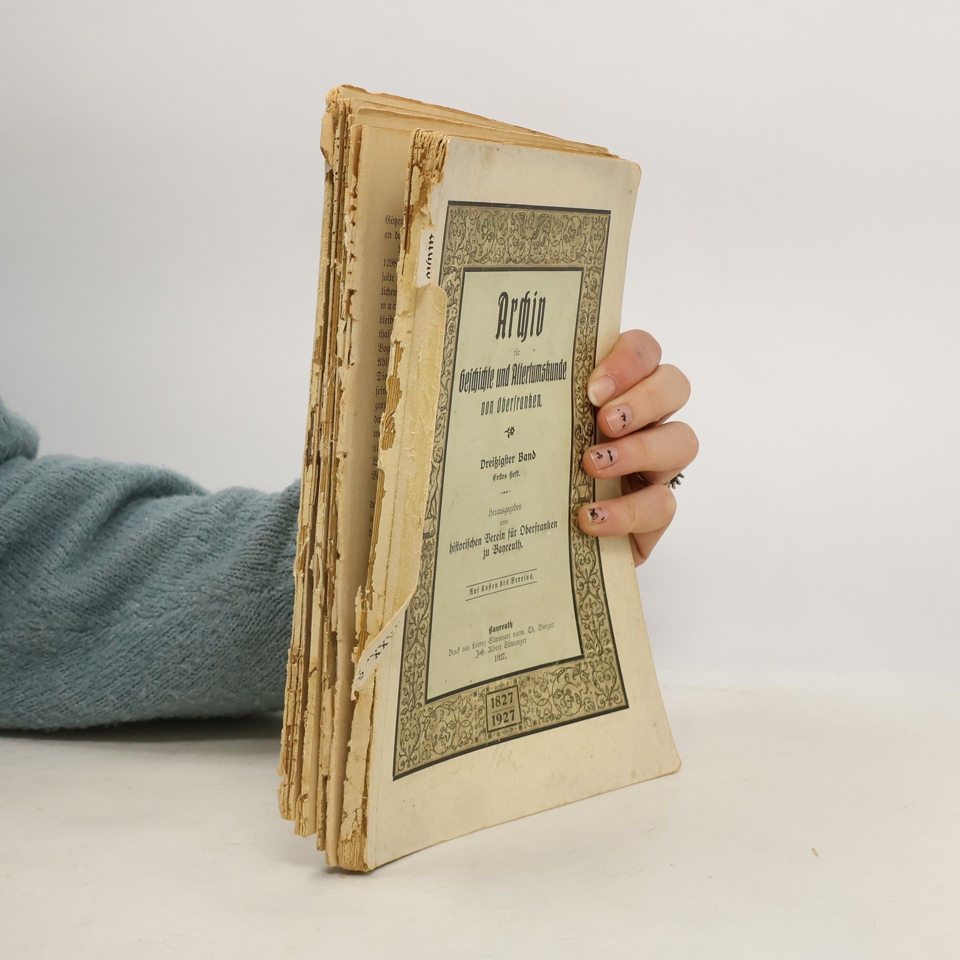 Autorenkollektiv Archiv für Geschichte und Altertumskunde von Oberfranken. 13 Band, 1 Heft