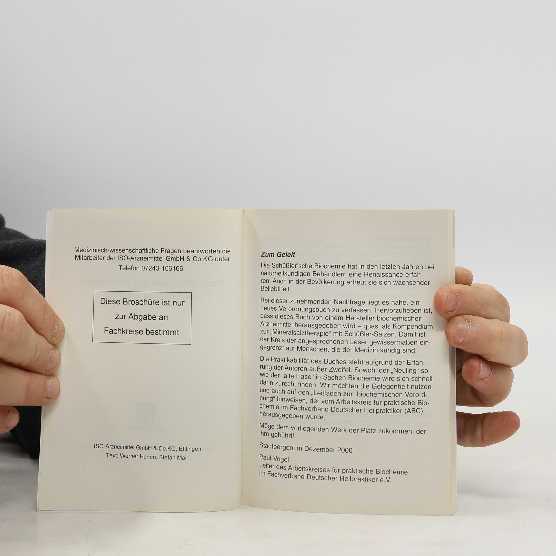 Werner Hemm Rezeptierbuch zur Biochemie
