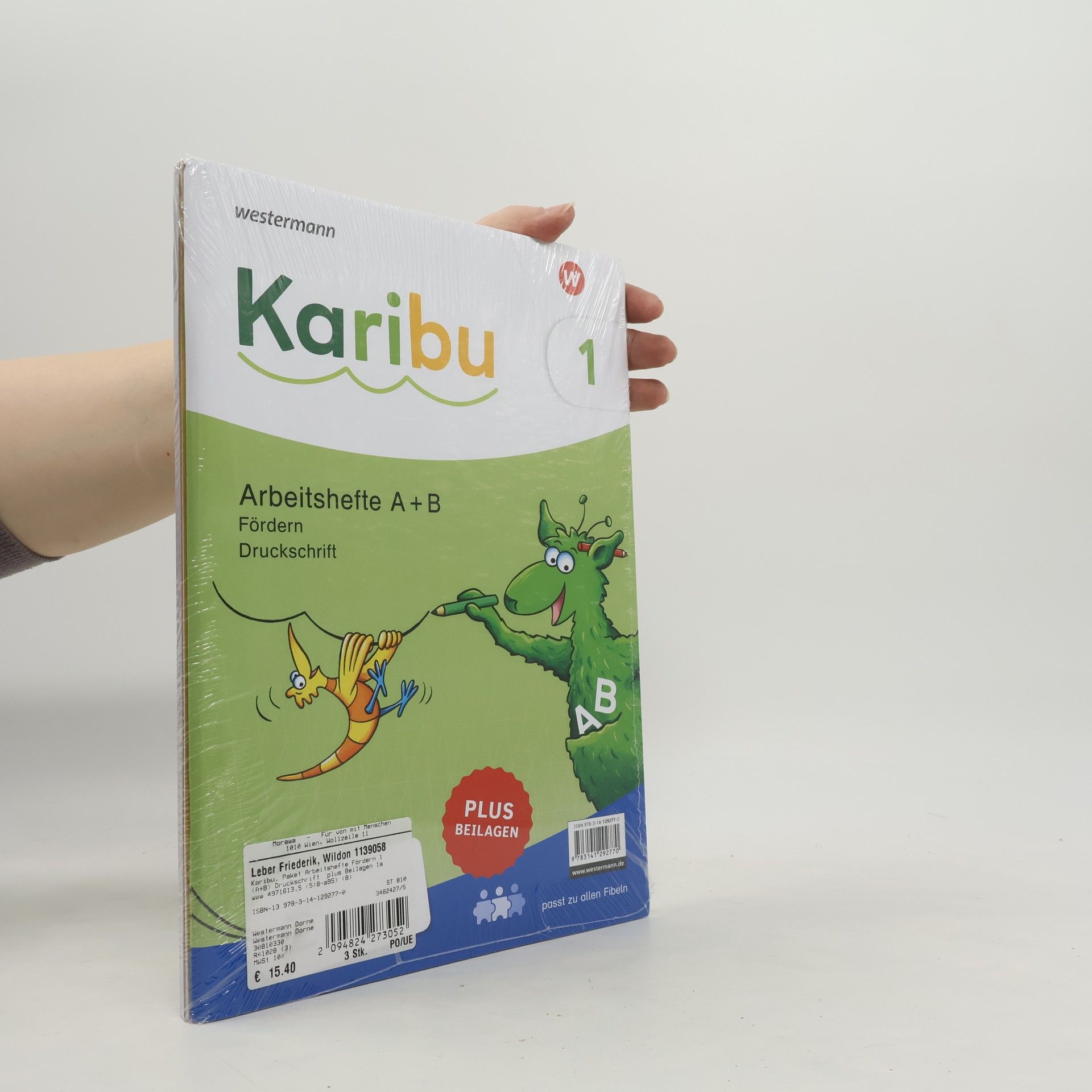 Westermann Schulbuch Karibu. Paket Arbeitshefte Fördern 1 (A+B) Druckschrift plus Beilagen 1a