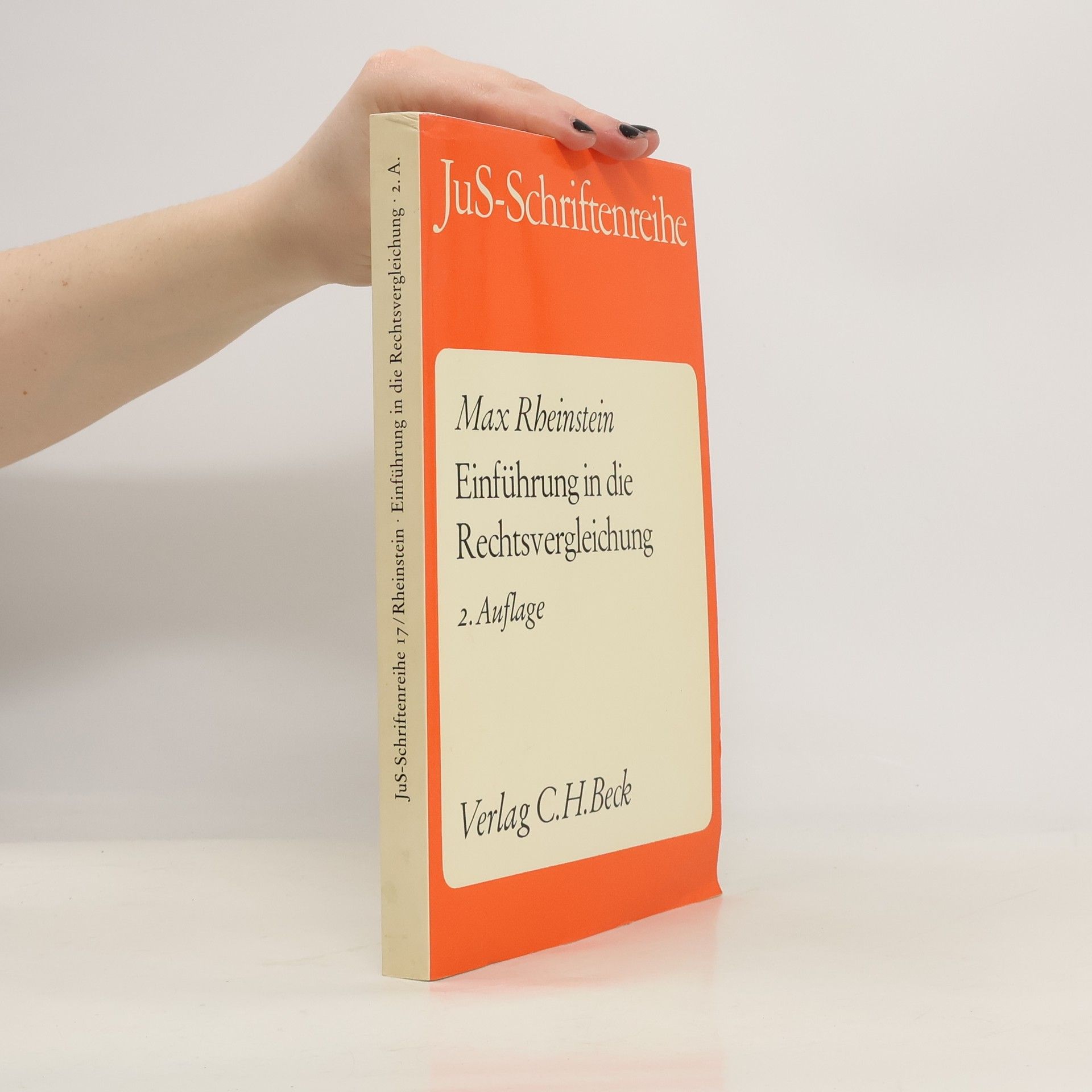 Max Rheinstein Einführung in die Rechtsvergleichung