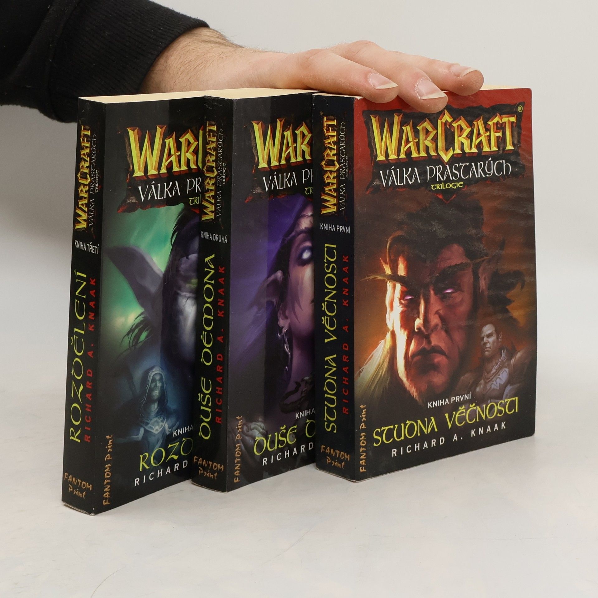 Richard A. Knaak Warcraft - Válka prastarých ( trilogie - 3 svazky, komplet) : Studna věčnosti. Duše démona. Rozdělení