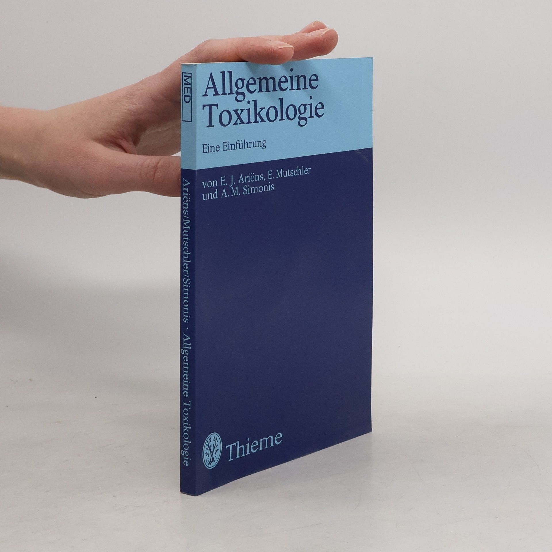 Everardus J. Arie͏̈ns Allgemeine Toxikologie