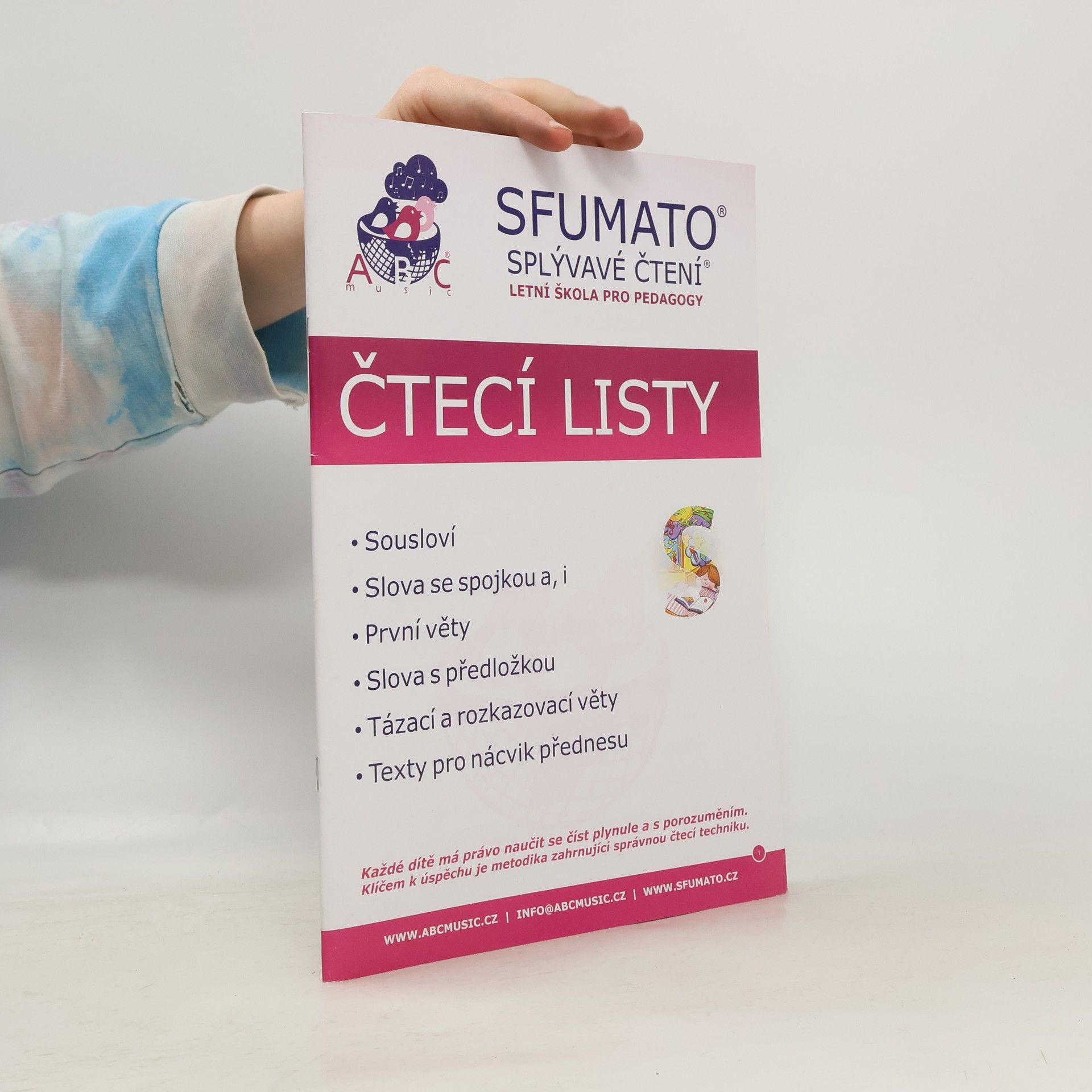 Mária Navrátilová Sfumato splývavé čtení. Čtecí listy