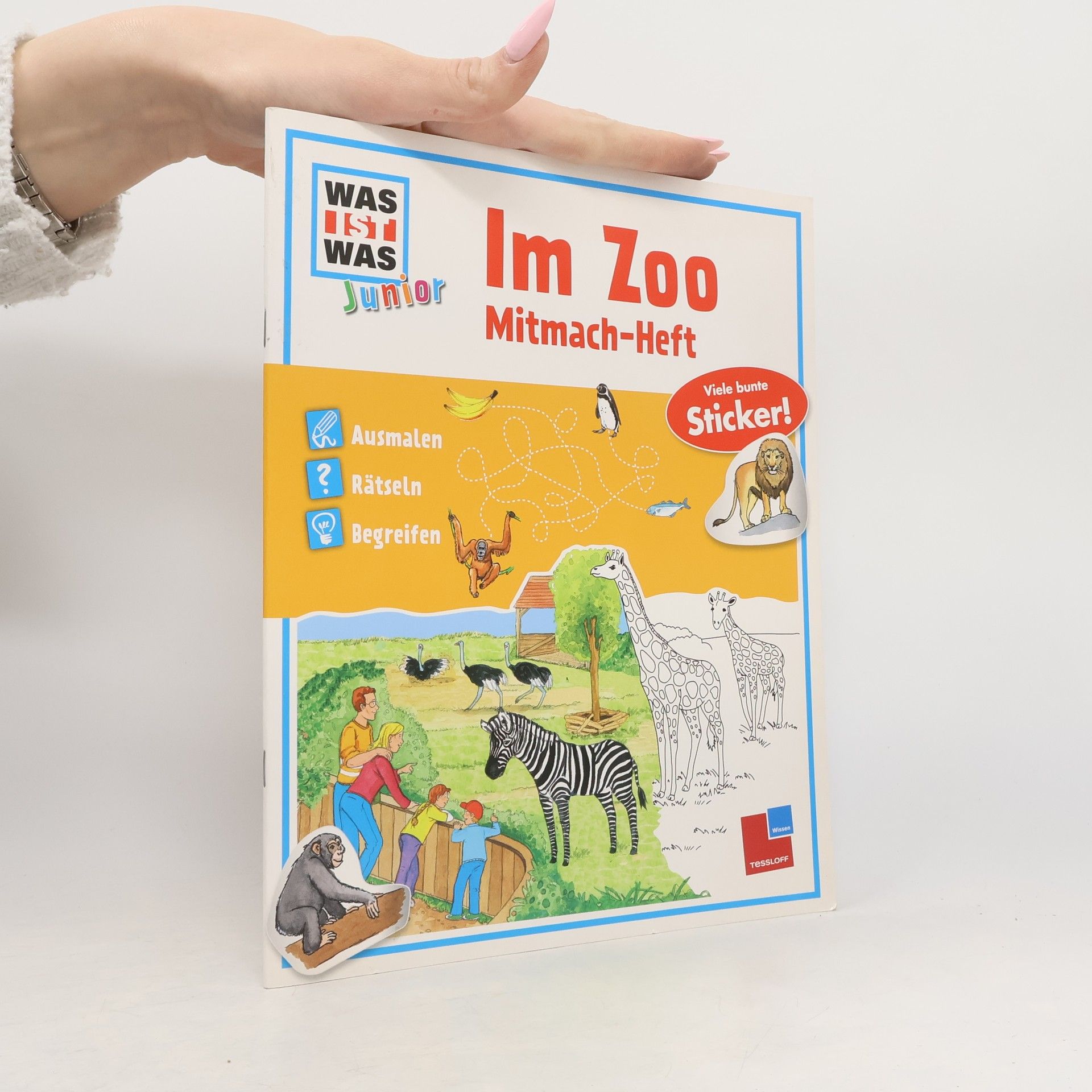 Katharina Reichert-Scarborough Was ist Was Junior: Im Zoo, Mitmach-Heft: Ausmalen, Rätseln, Begreifen