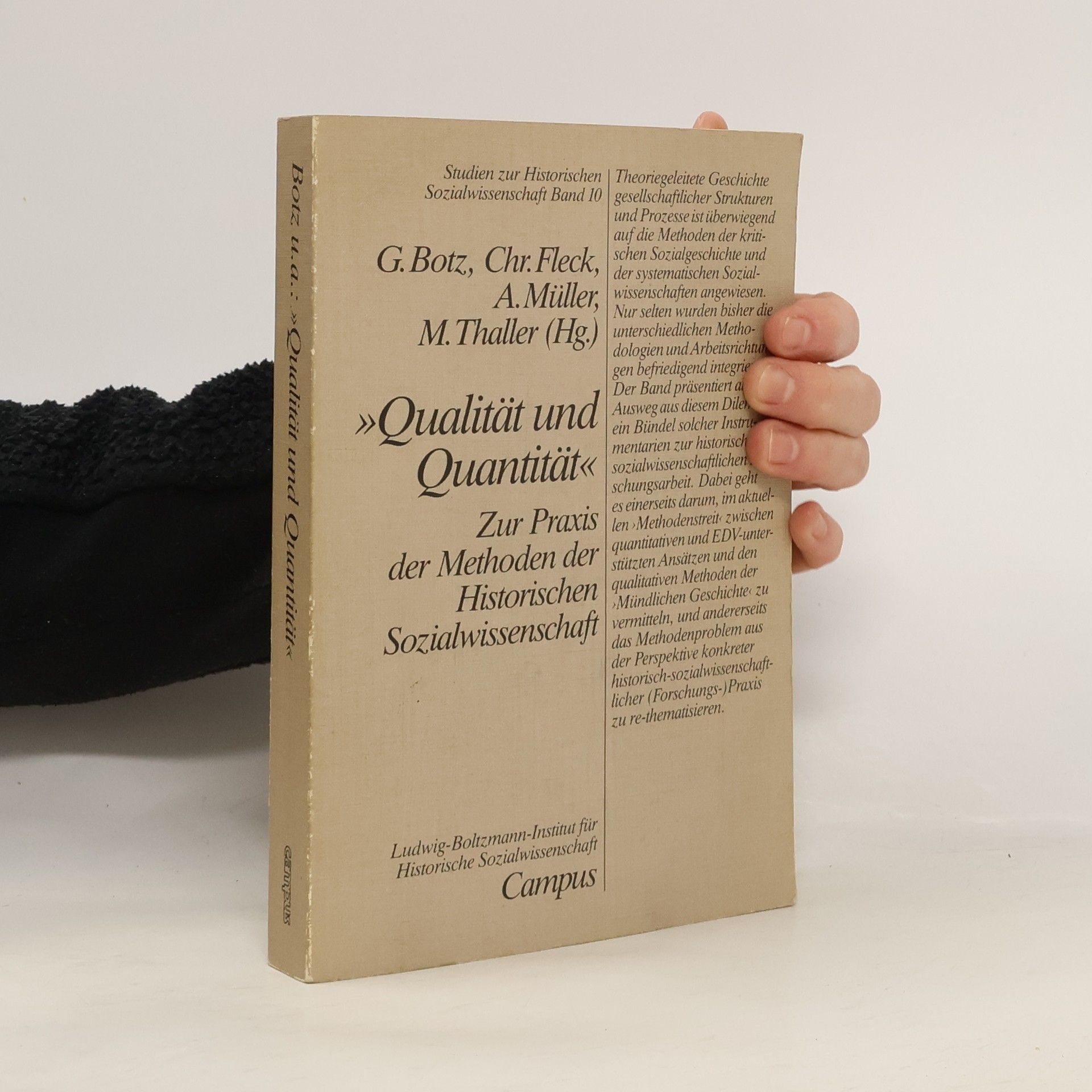 Studien zur Historischen Sozialwissenschaft - 10: Qualität und Quantität
