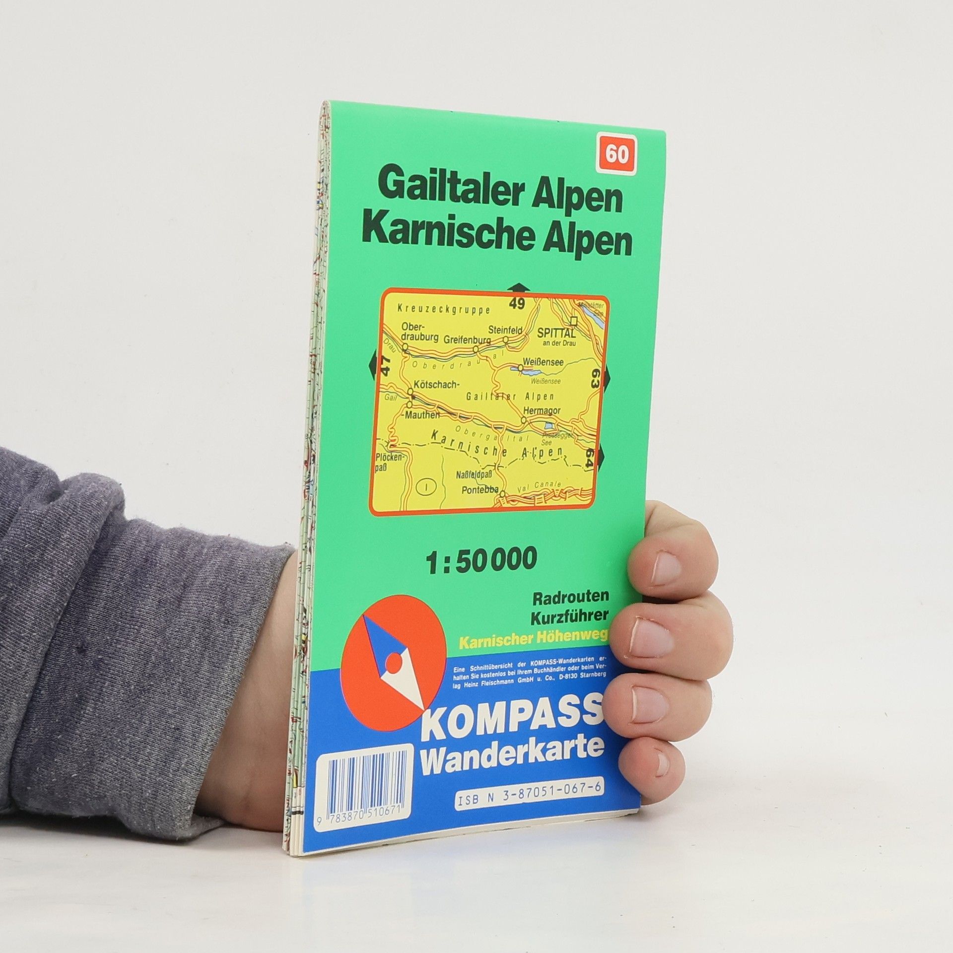 Heinz Fleischmann KOMPASS Wanderkarte - 60: Gailtaler Alpen - Karnische Alpen