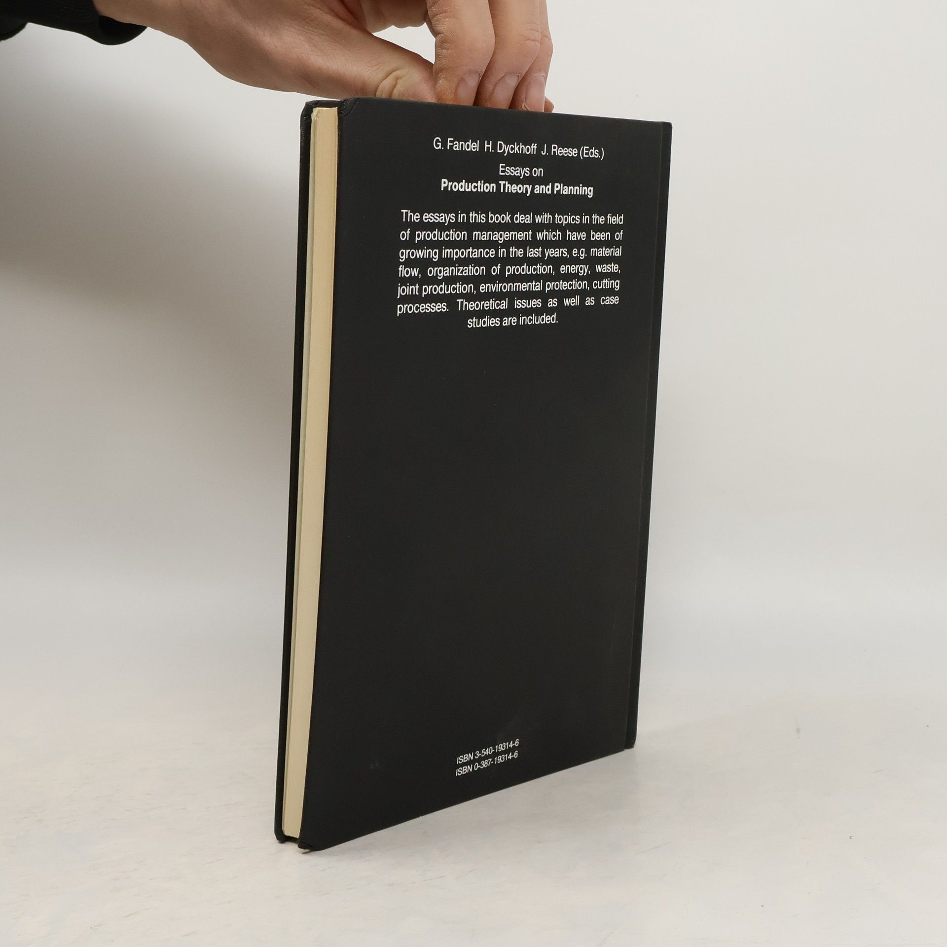 Günter Fandel Essays on Production Theory and Planning