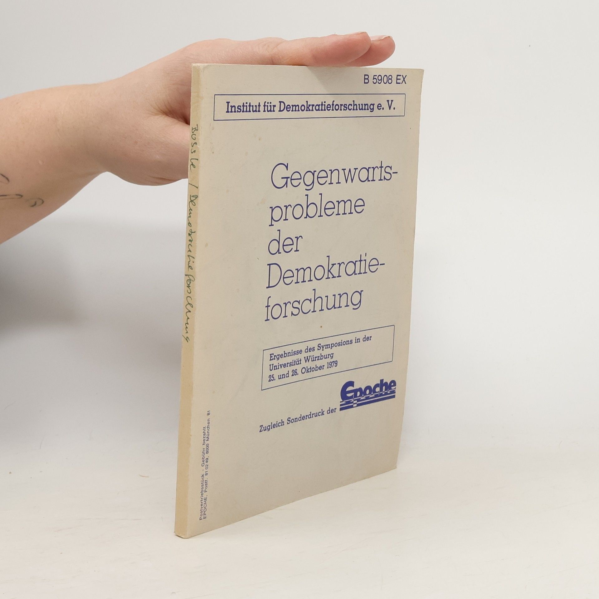 Auteurscollectief Gegenwartsprobleme der Demokratieforschung