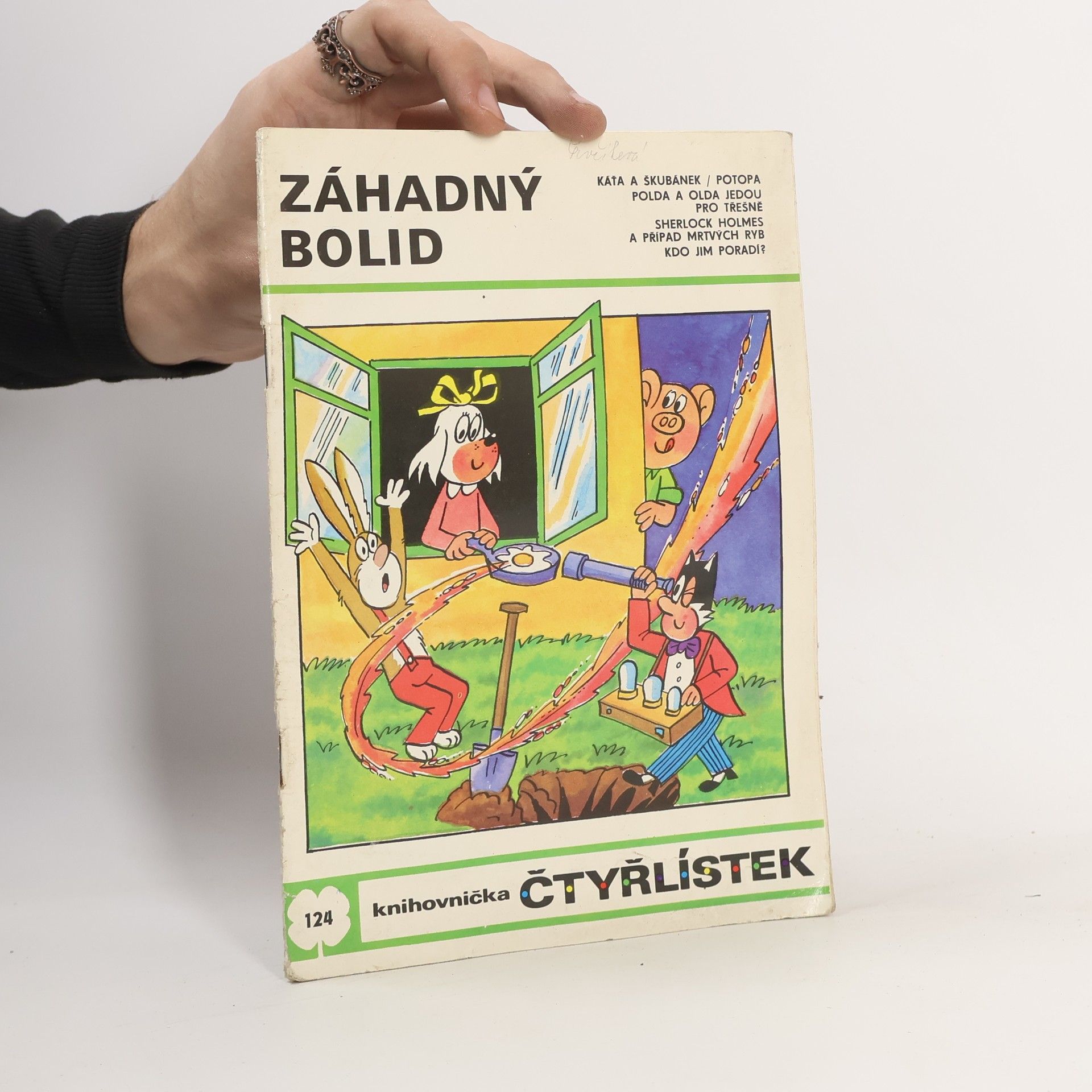 Jaroslav Němeček Čtyřlístek 124. Záhadný bolid